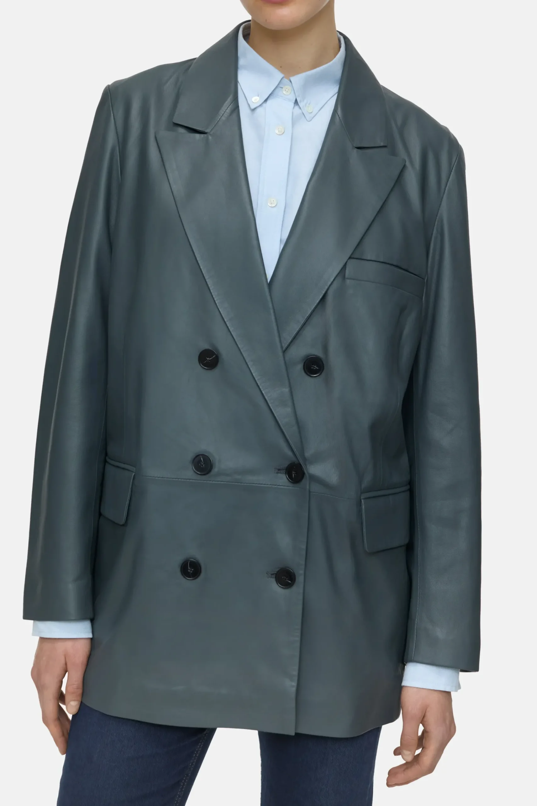 Closed Blazer | Jacken & Mäntel*Blazer aus Leder Pinigreen