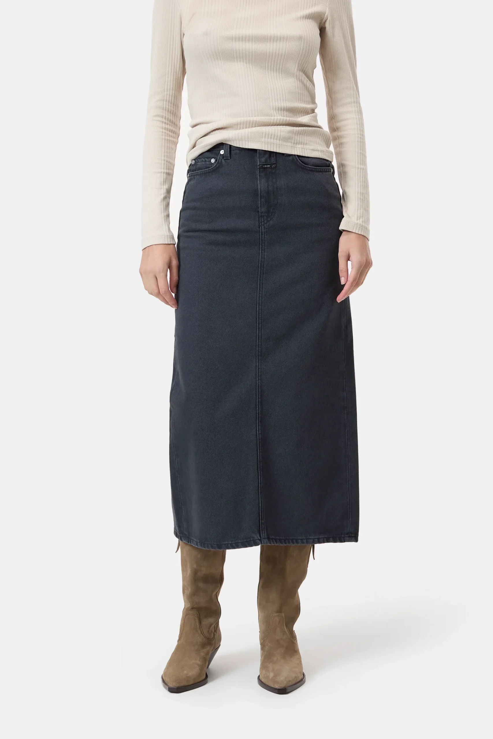 Closed Röcke*Bleifstiftrock aus Denim Darkgrey