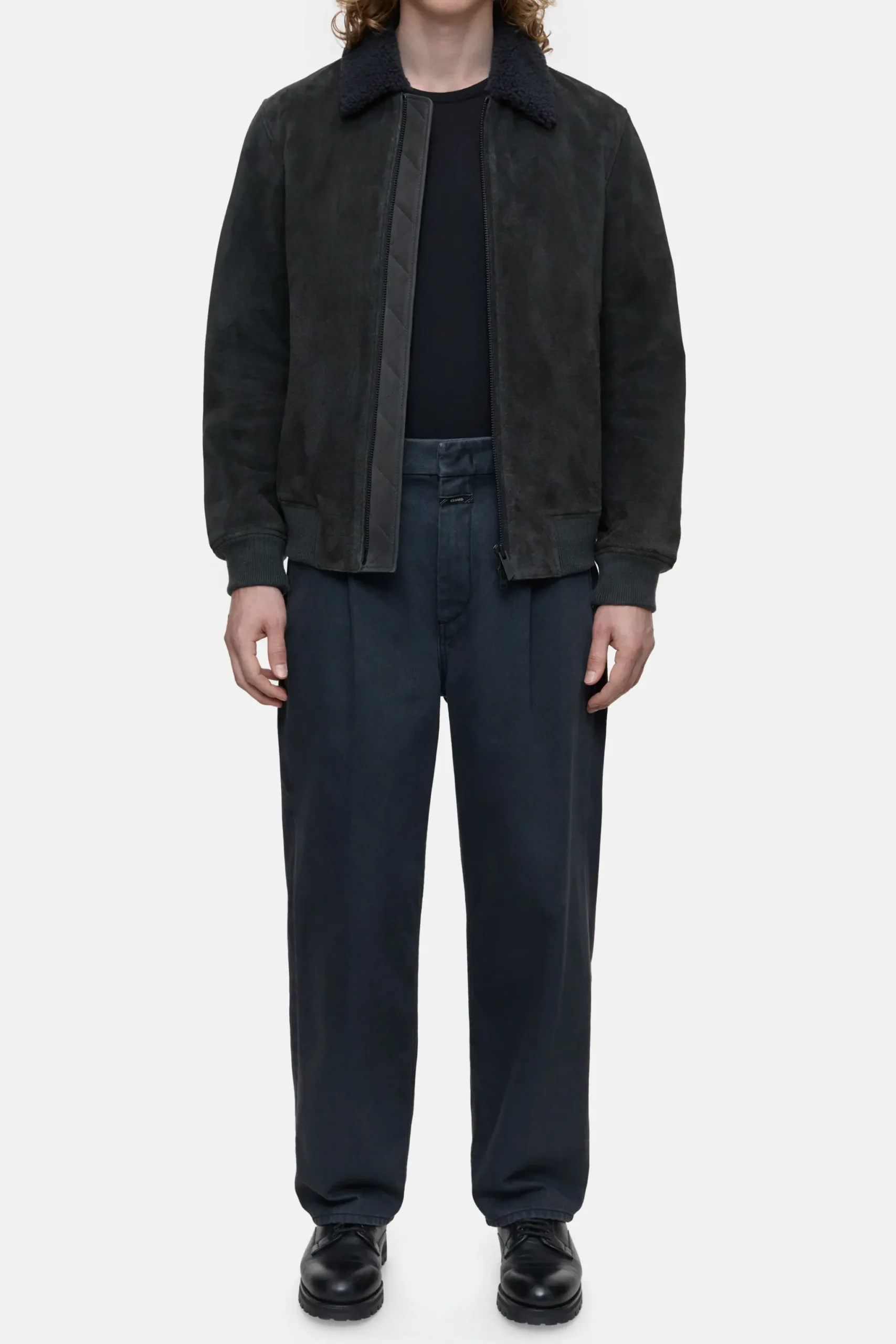 Closed Jacken & Mäntel*Blouson aus Veloursleder Shadowblue