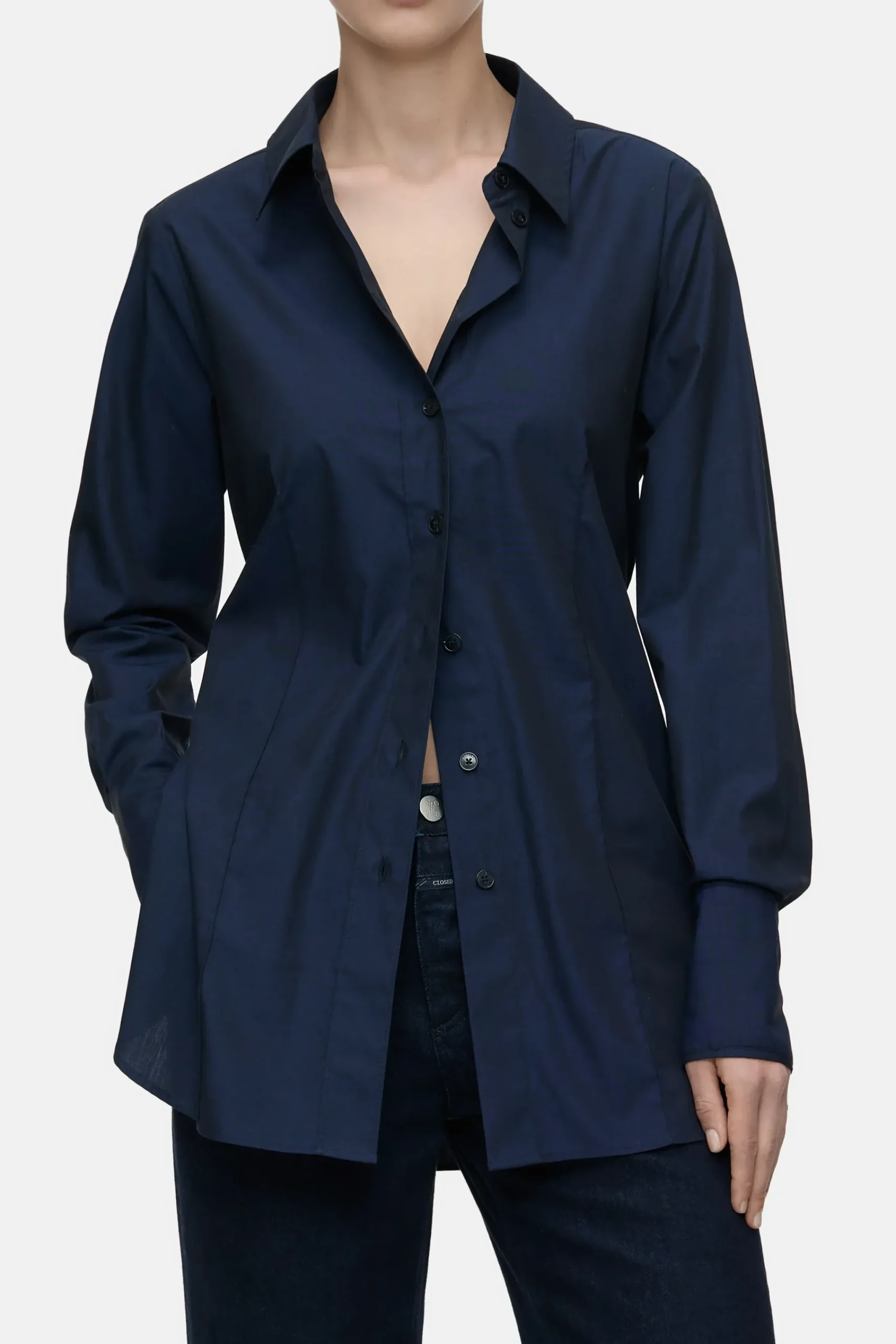 Closed Shirts & Blusen*Bluse aus Baumwolle Spaceblue