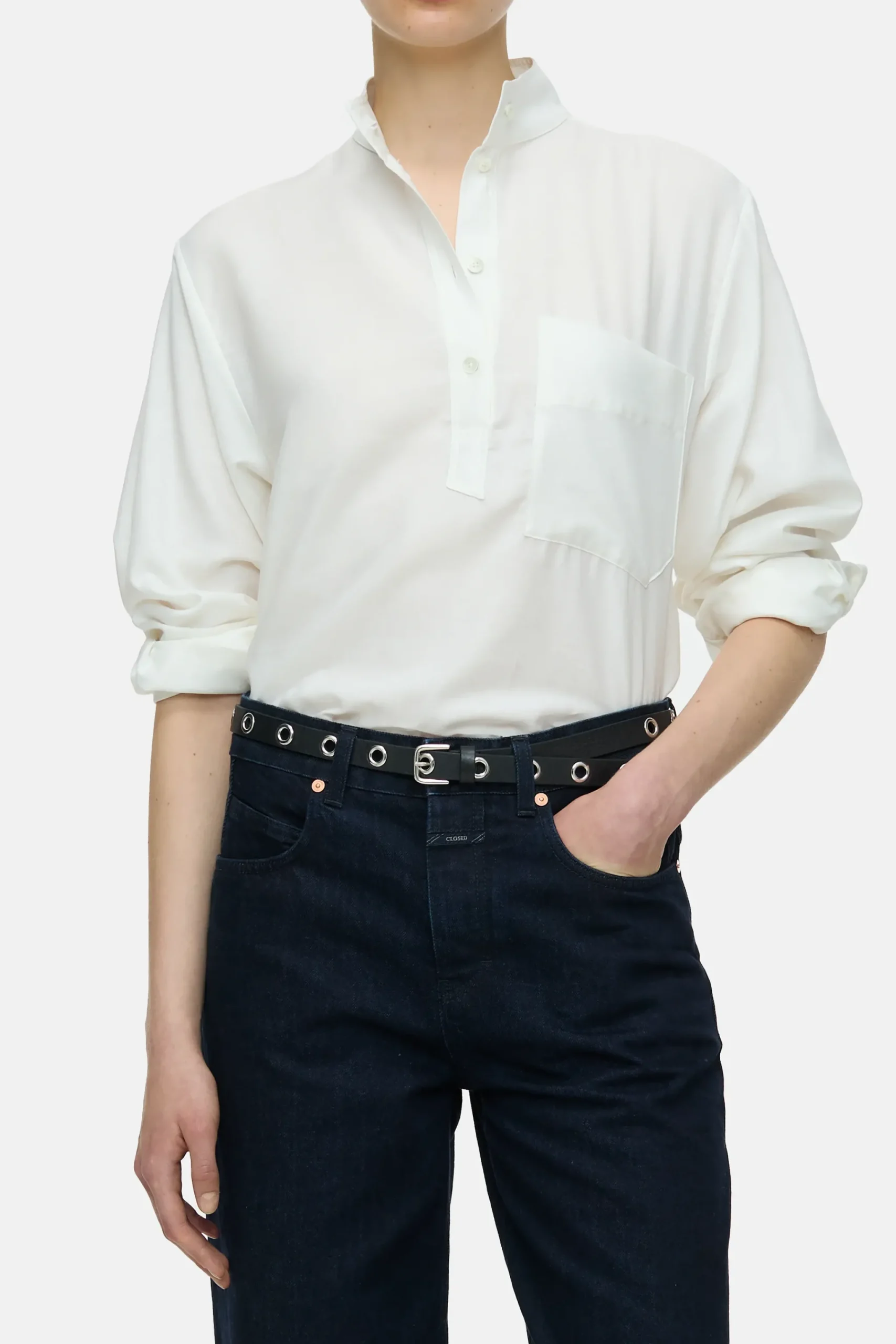 Closed Shirts & Blusen*Bluse aus Baumwoll-Mix Ivory