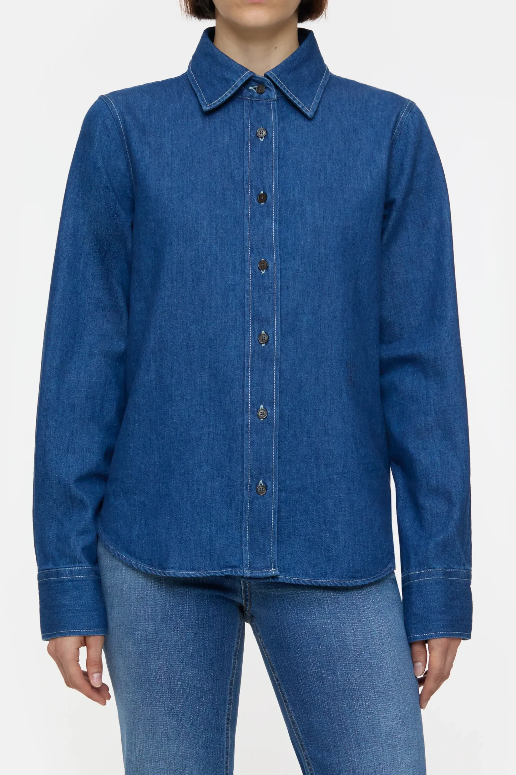 Closed Shirts & Blusen*Bluse aus Denim Darkblue