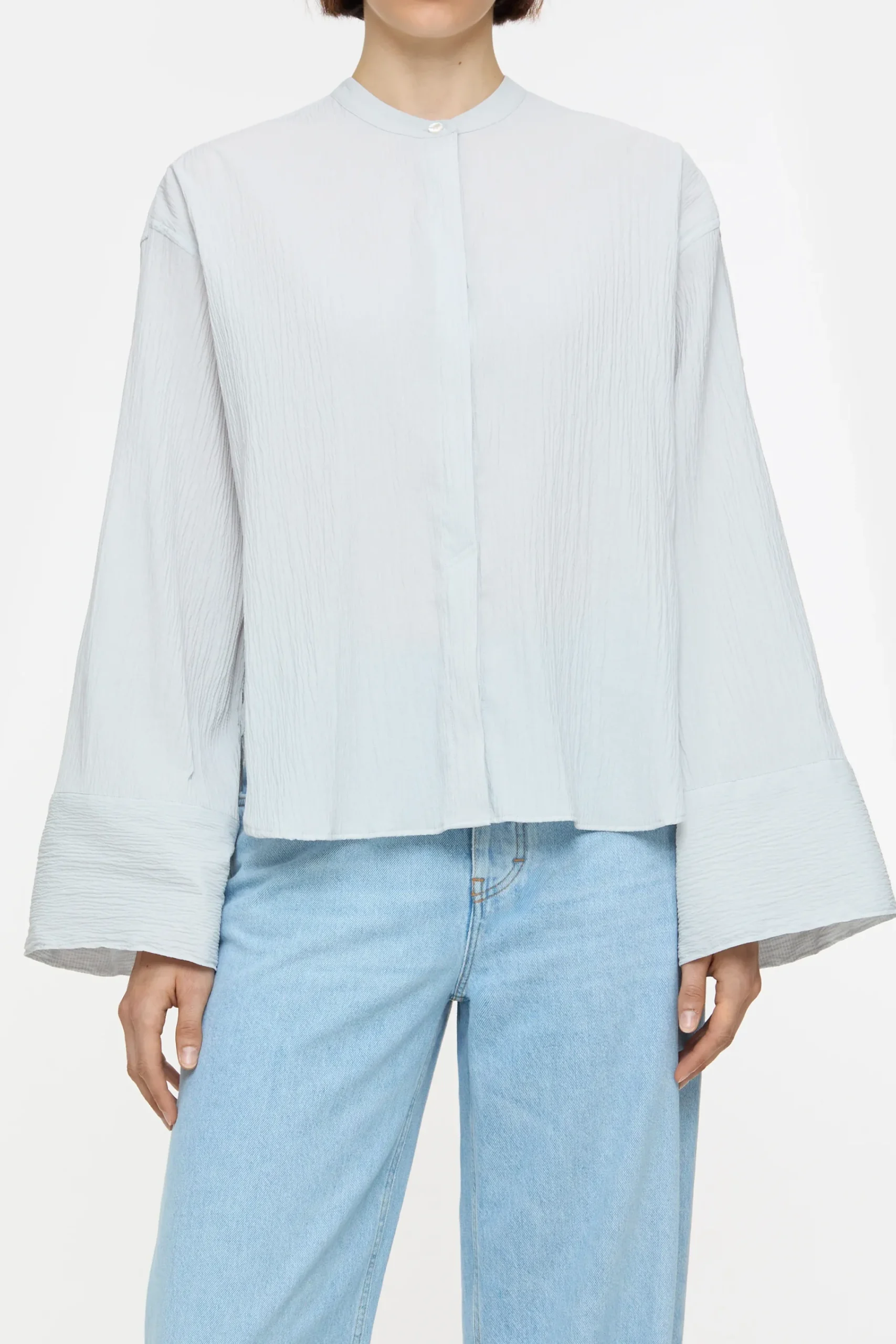 Closed Shirts & Blusen*Bluse aus strukturiertem Viskose-Mix Softgrey