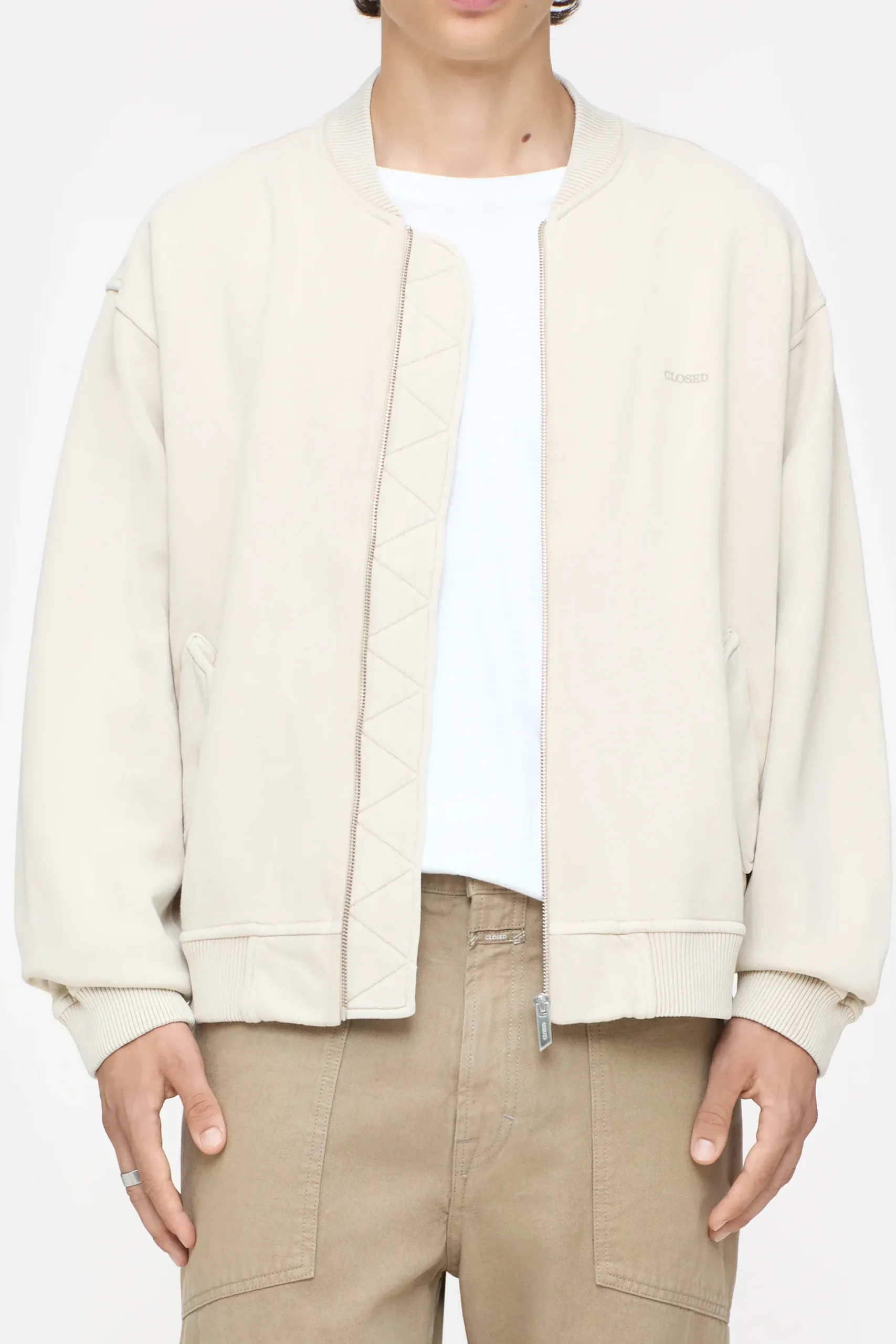 Closed Sweatshirts*Bomberjacke aus Jersey Tonkabeige