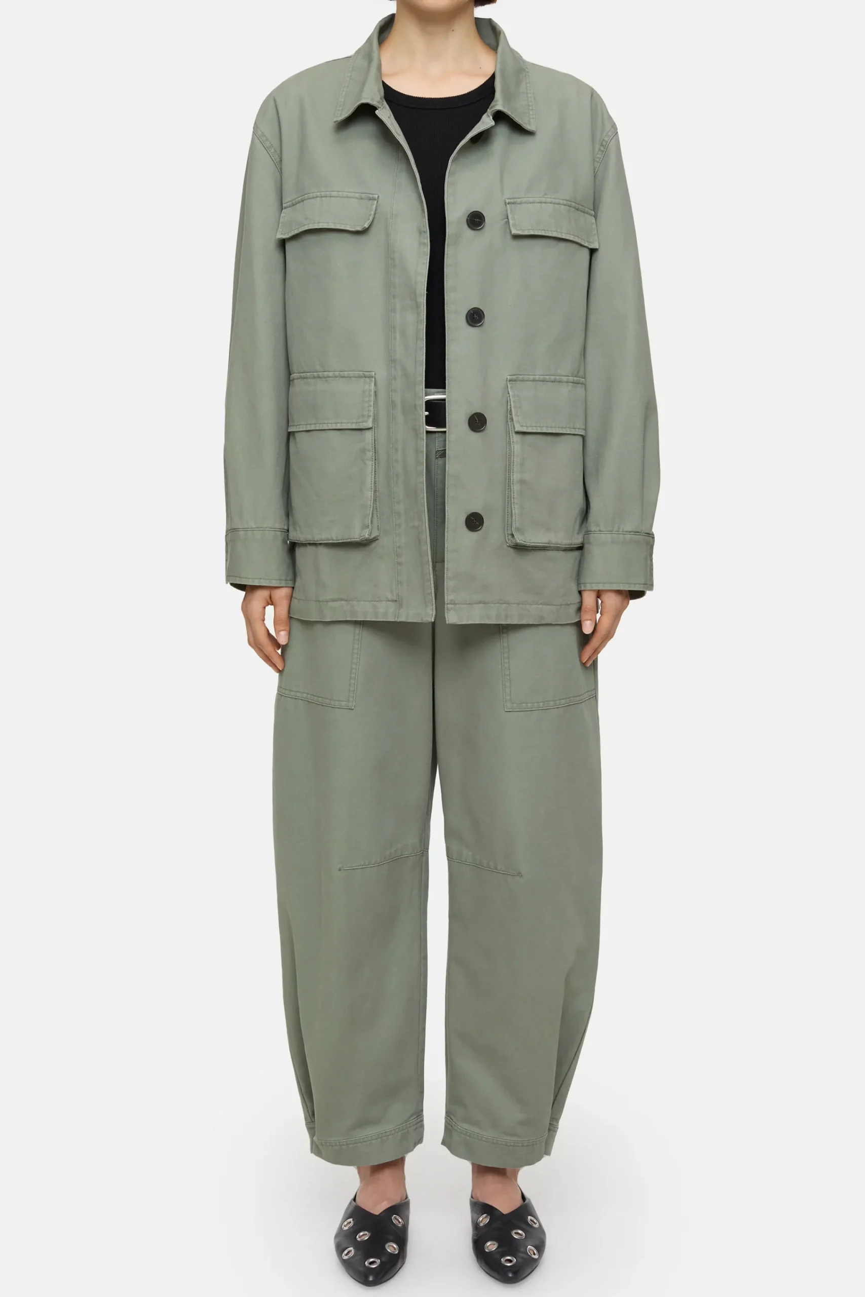 Closed Jacken & Mäntel*Cargo-Jacke aus Baumwolle Fadedgreen