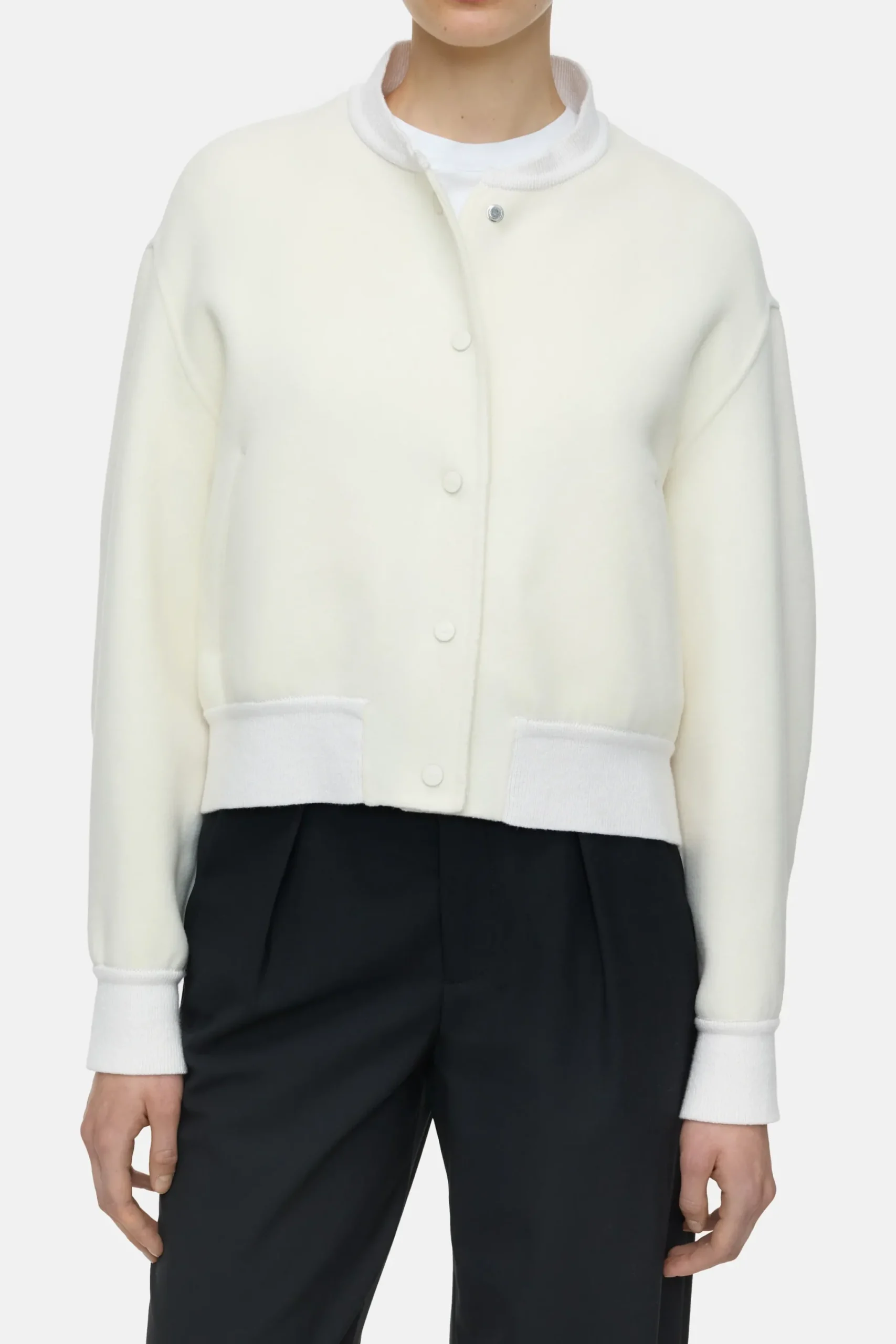 Closed Jacken & Mäntel*Collegejacke aus Woll-Mix Ivory