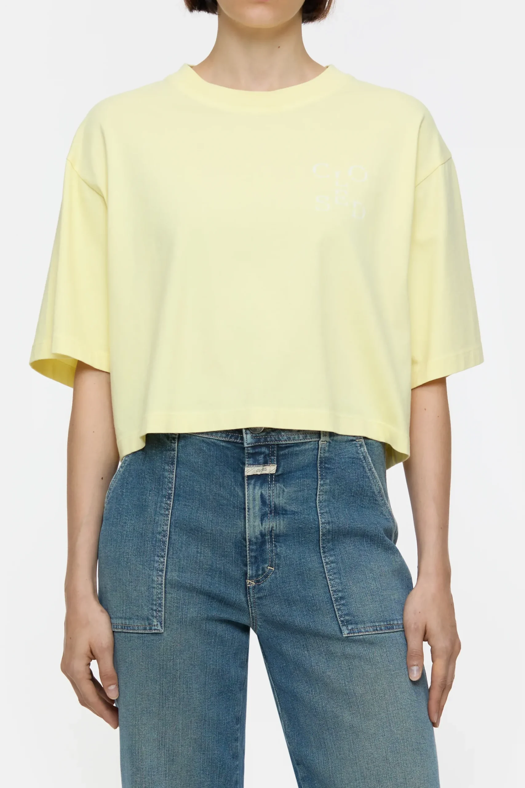 Closed T-shirts*Cropped T-Shirt Vanillabeige