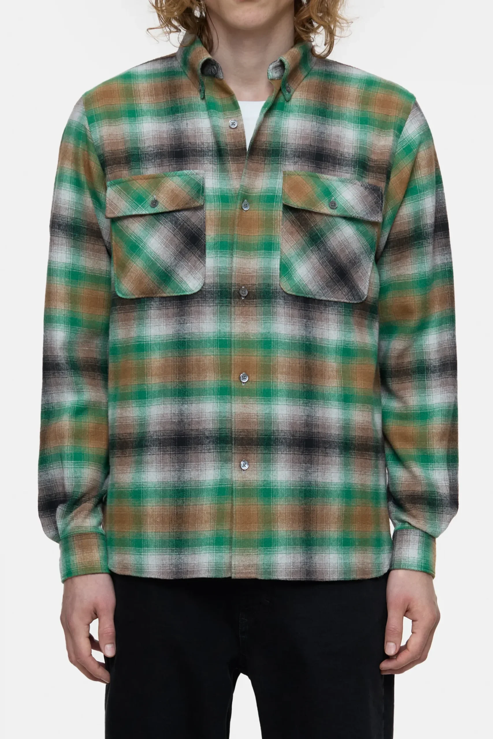 Closed Hemden*Flanell-Hemd Eucalyptus