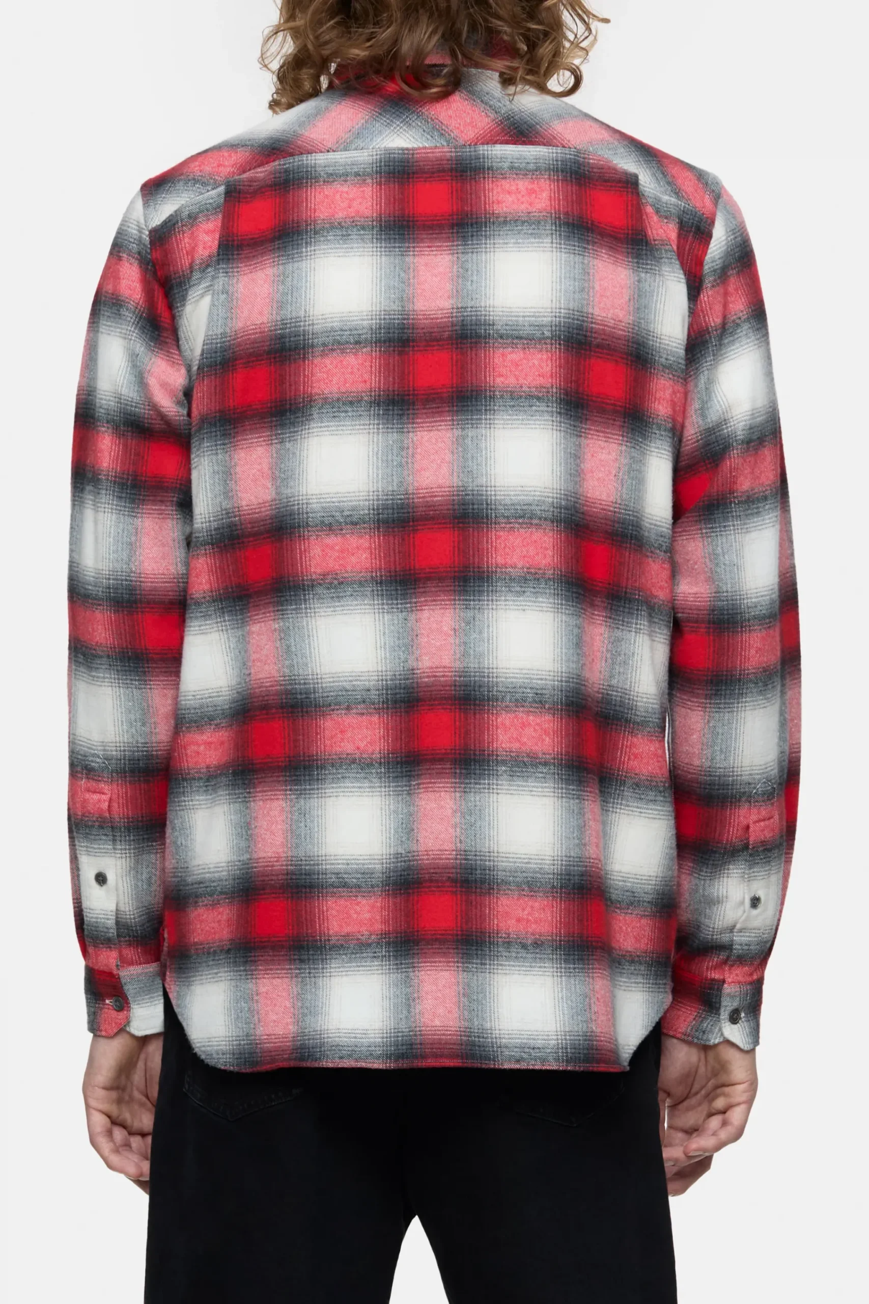 Closed Hemden*Flanell-Hemd Hibiscusred