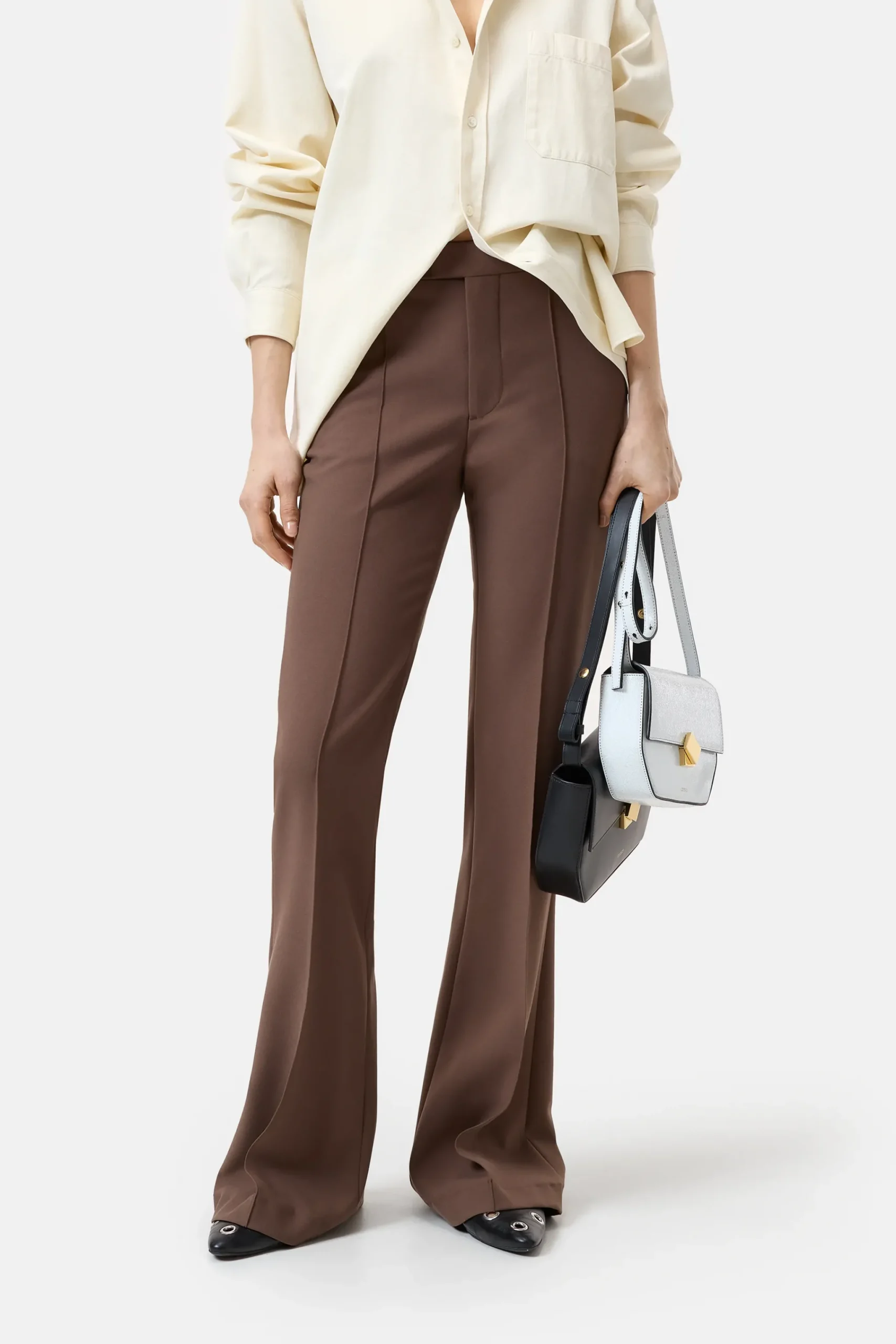 Closed Hosen*Flared Pants - Style Name Denair Cacaobrown