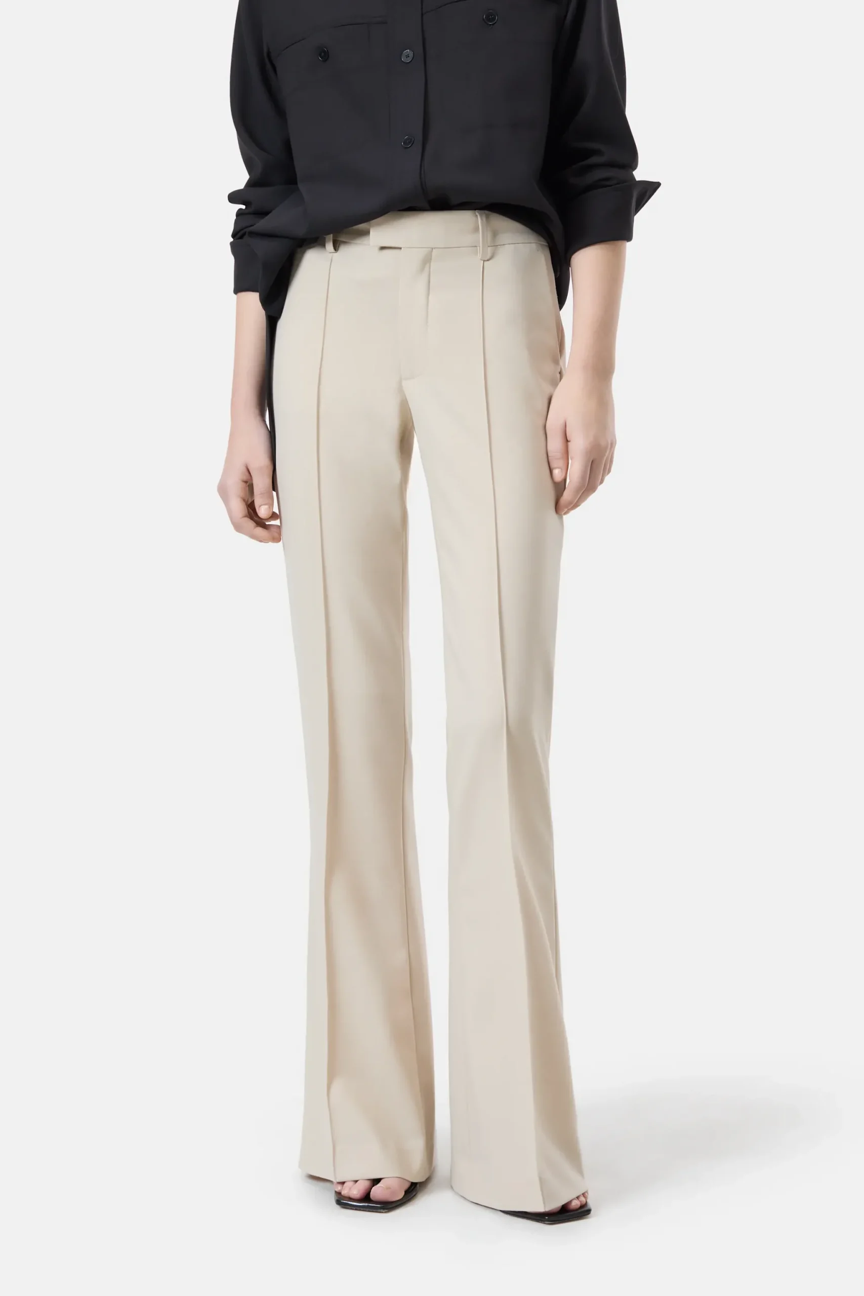 Closed Hosen*Flared Pants - Style Name Denair Pearlbeige