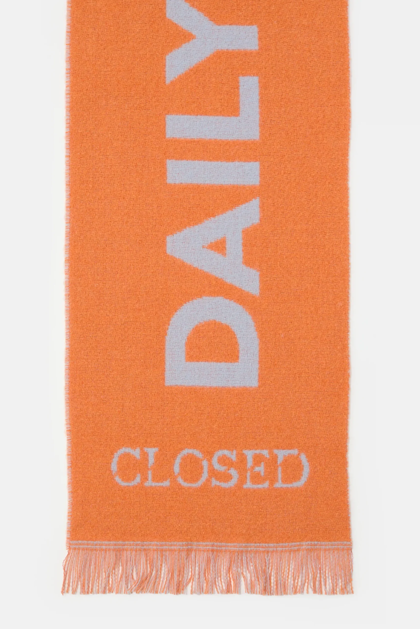 Closed Schals & Mützen*Fransenschal aus Woll-Mix Pumpkinorange