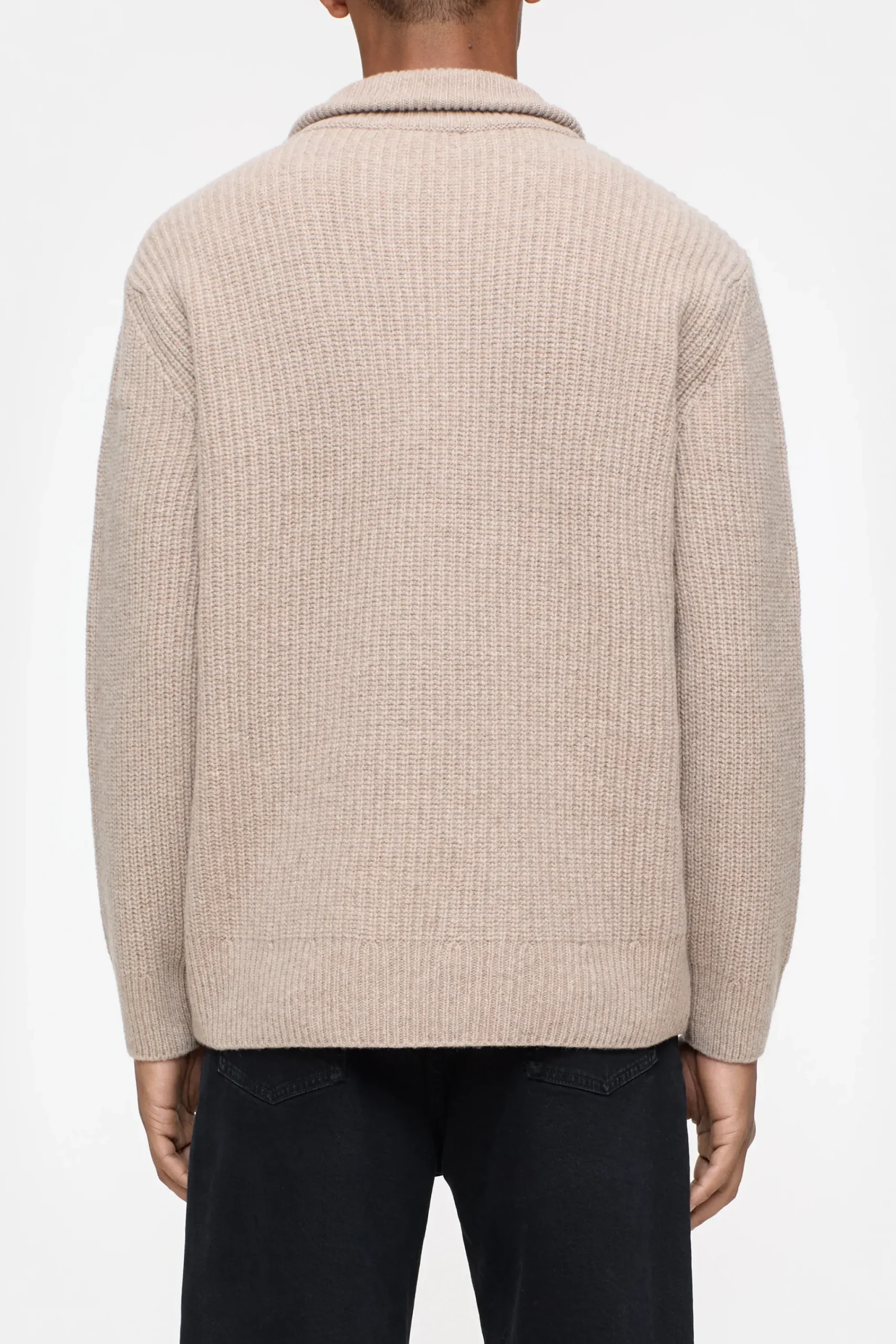 Closed Strick*Half-Zip-Pullover aus Wolle Cashewcream