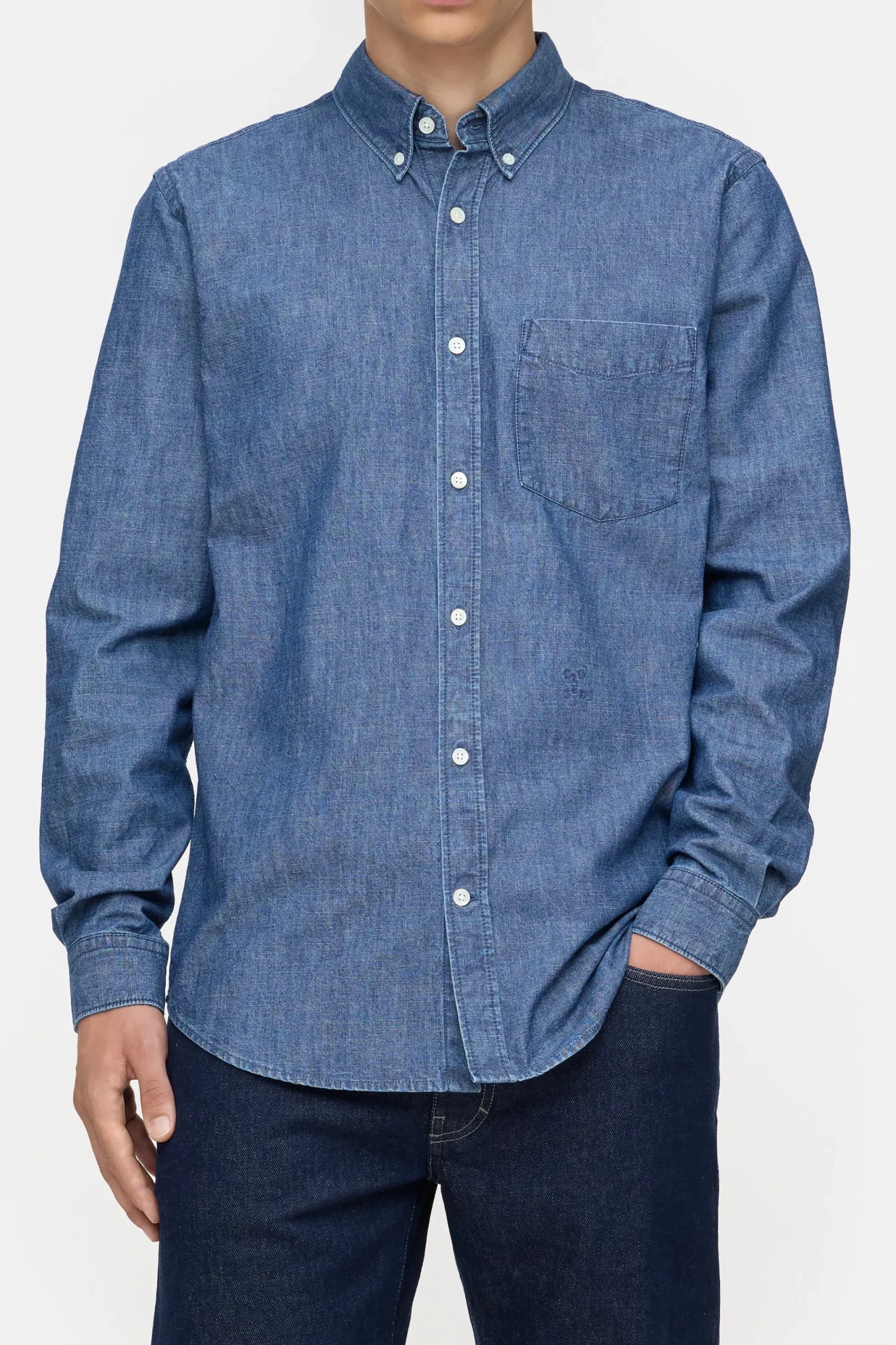 Closed Hemden*Hemd aus Baumwolle Midblue