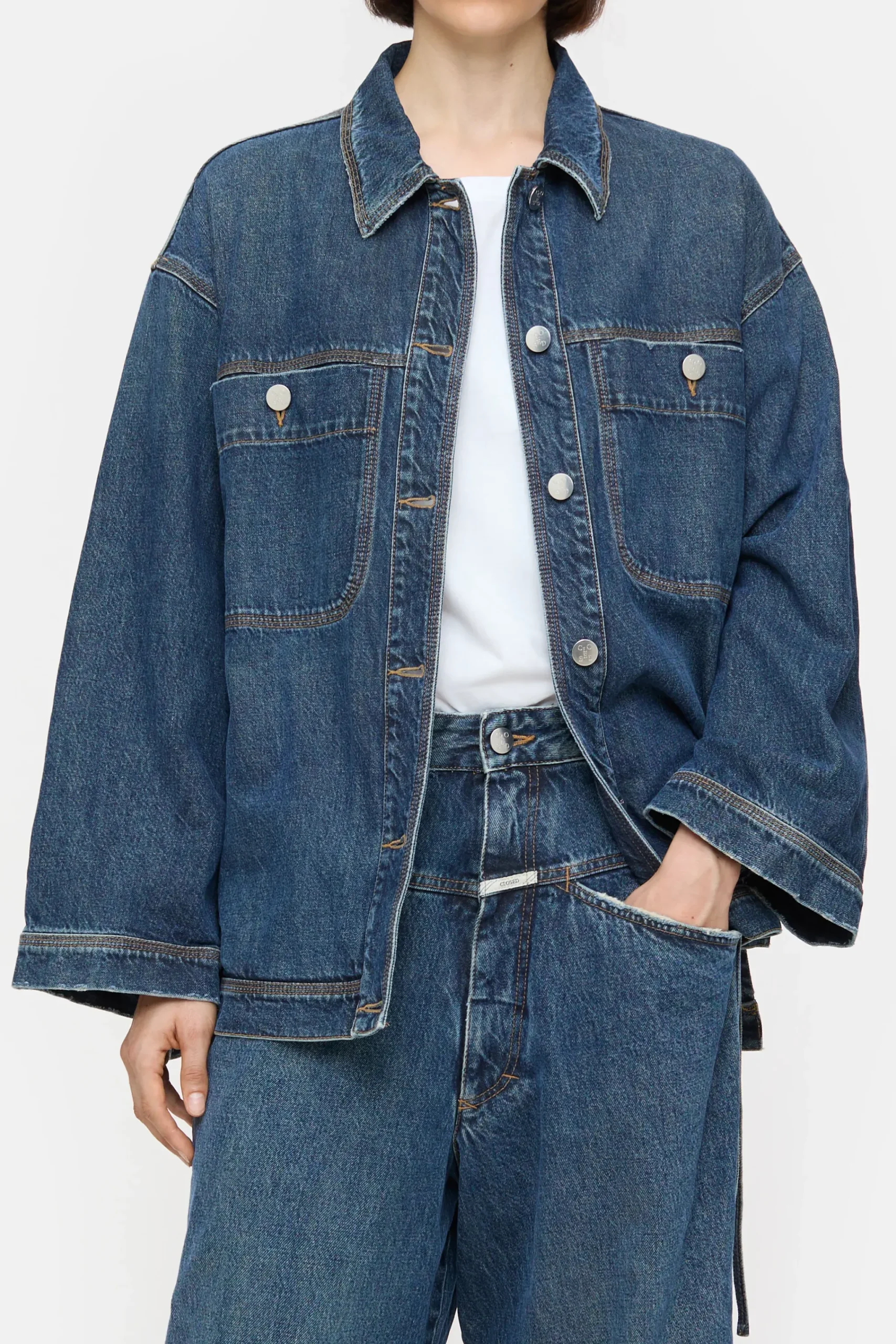 Closed Shirts & Blusen*Hemd aus Denim Darkblue