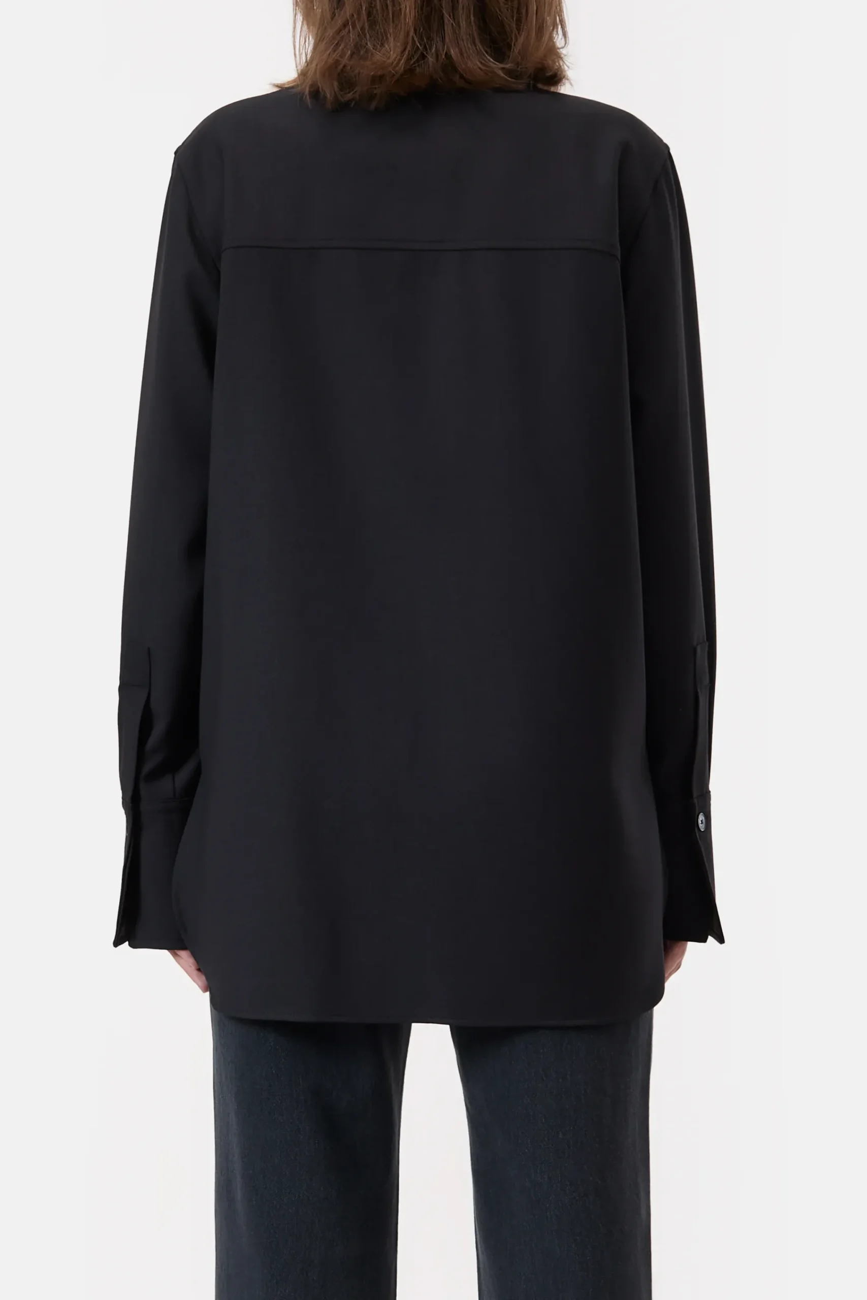 Closed Shirts & Blusen*Hemd aus Schurwoll-Mix Black