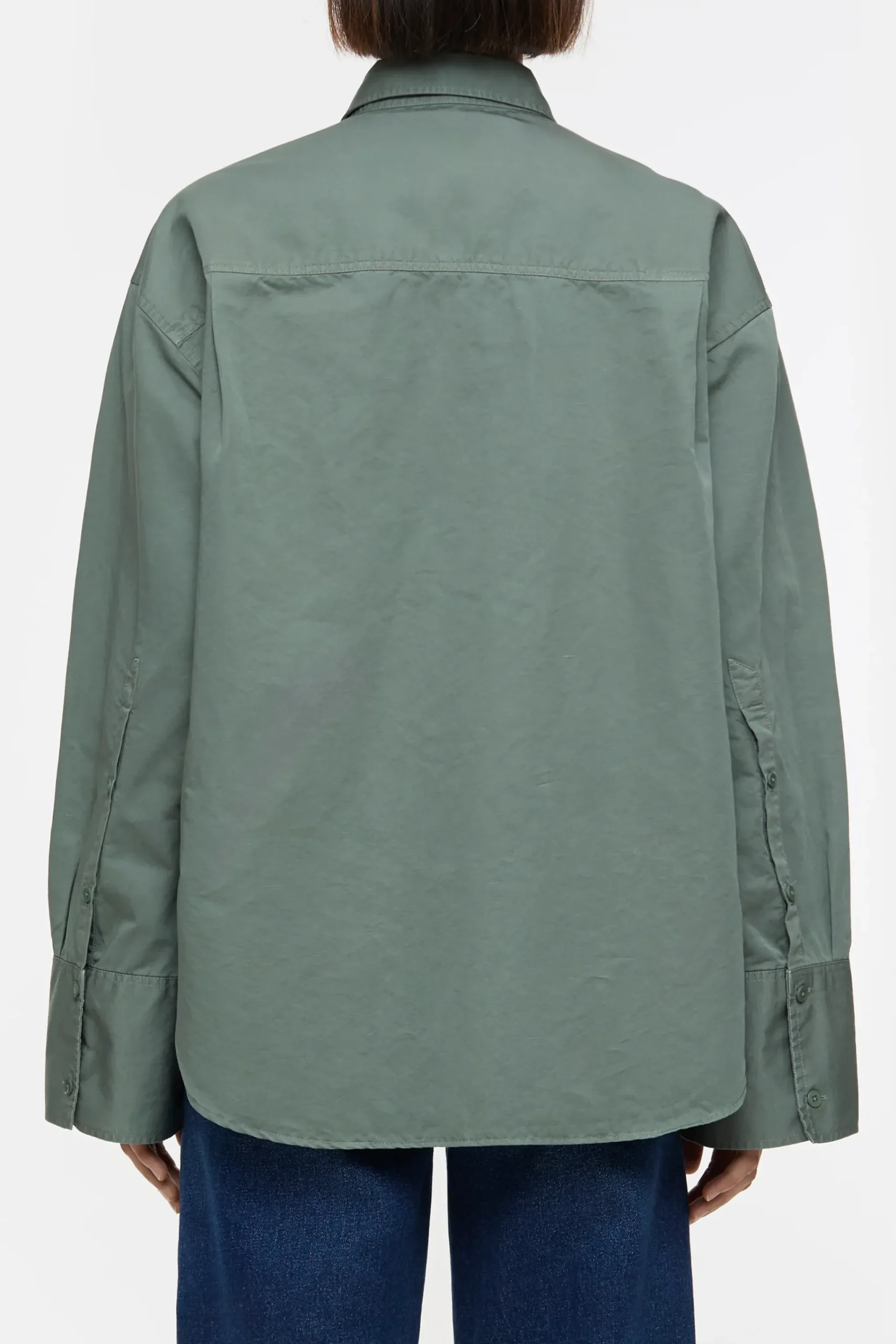 Closed Shirts & Blusen*Hemdbluse aus Baumwoll-Leinen-Mix Fadedgreen