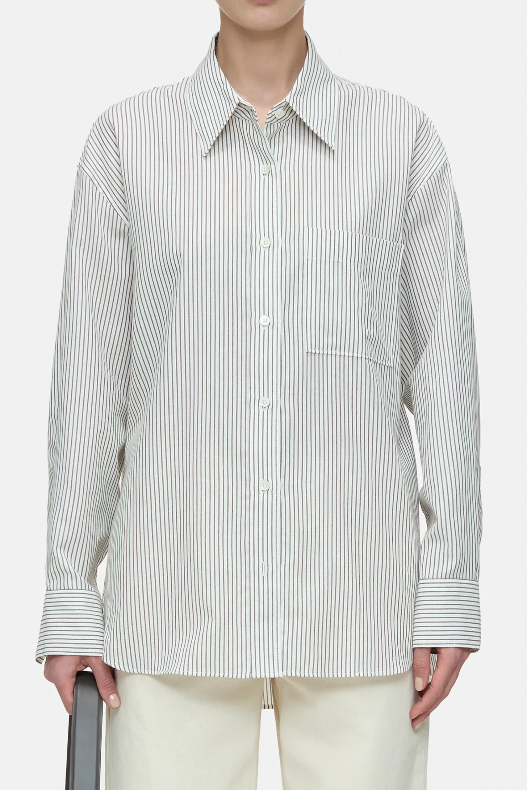 Closed Shirts & Blusen*Hemdbluse aus Baumwoll-Mix Ivory