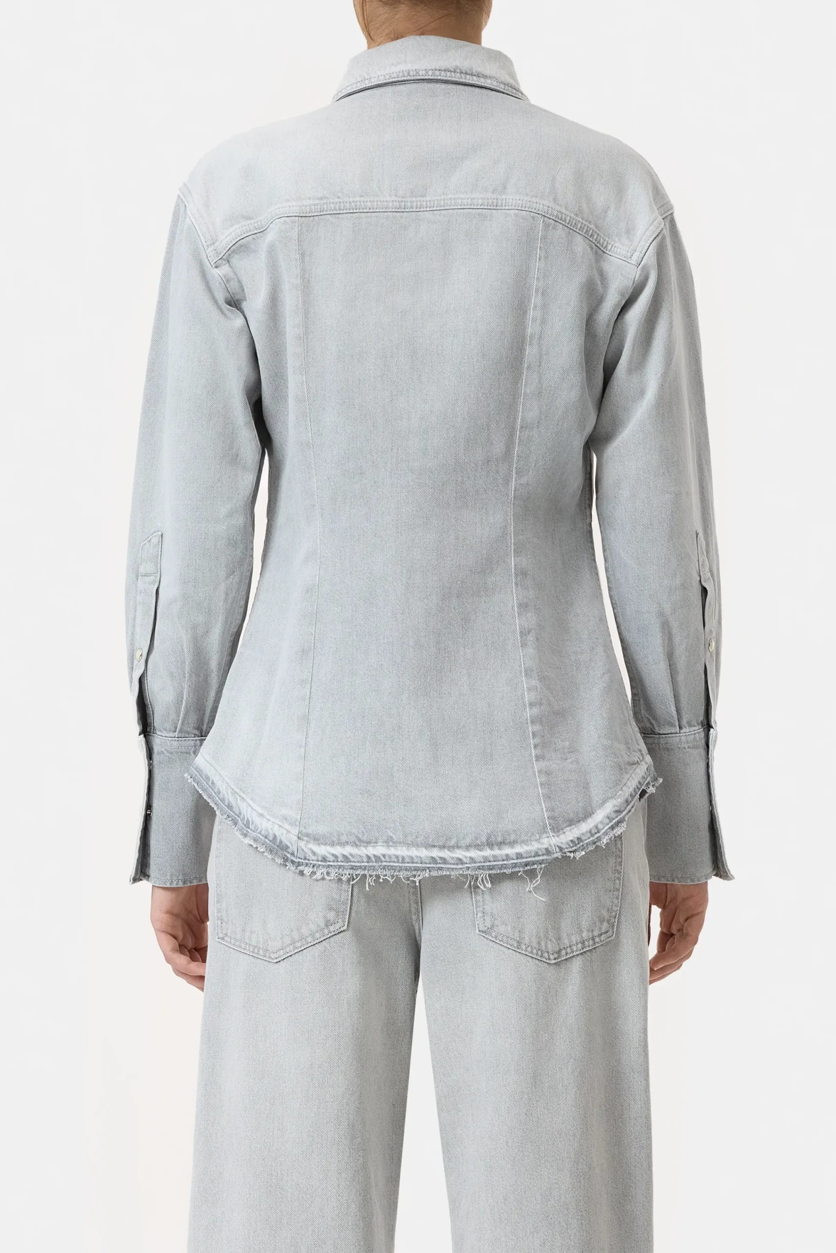 Closed Shirts & Blusen*Hemdbluse aus Denim Lightgrey