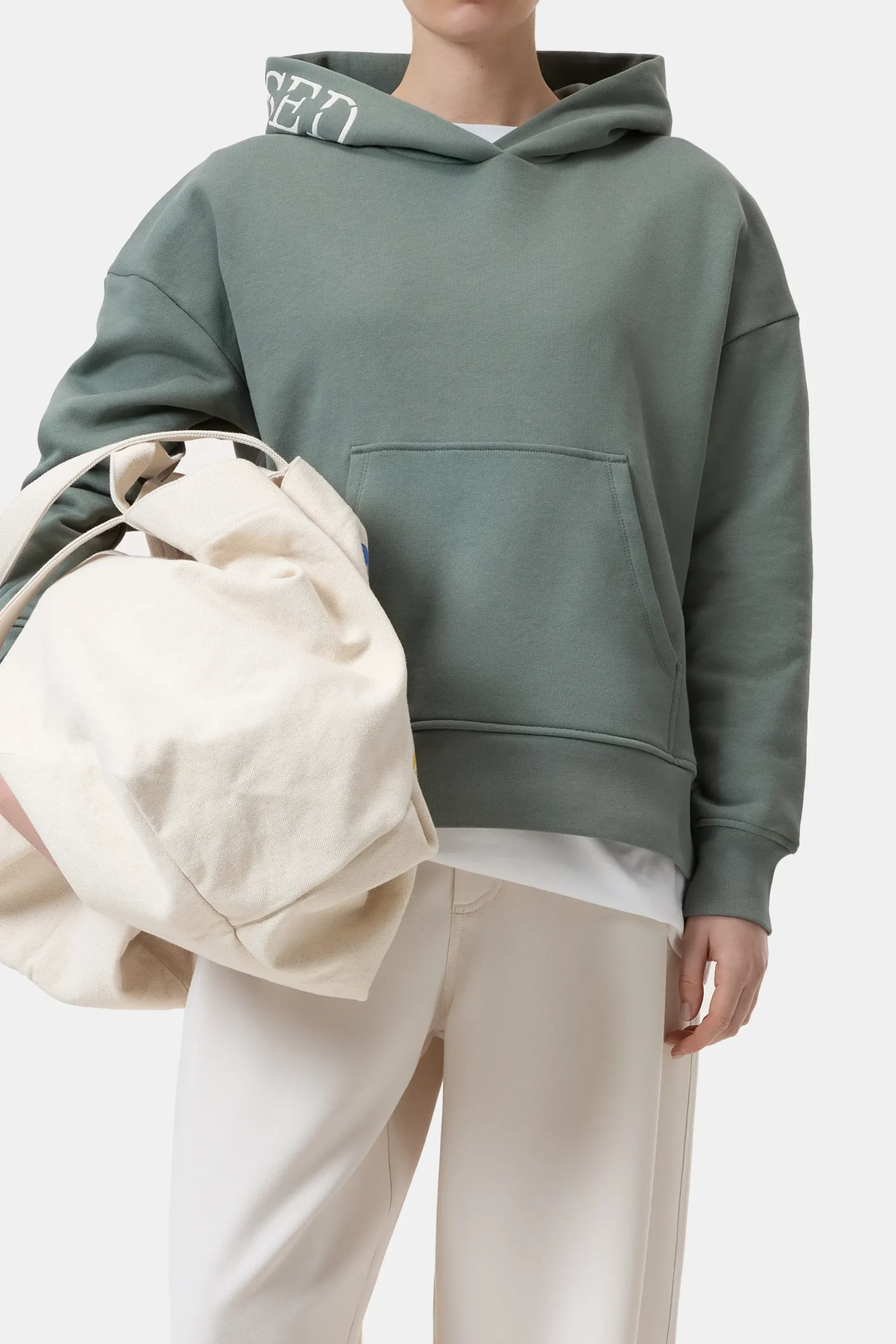 Closed Sweatshirts*Hoodie aus Bio-Baumwolle Fadedgreen