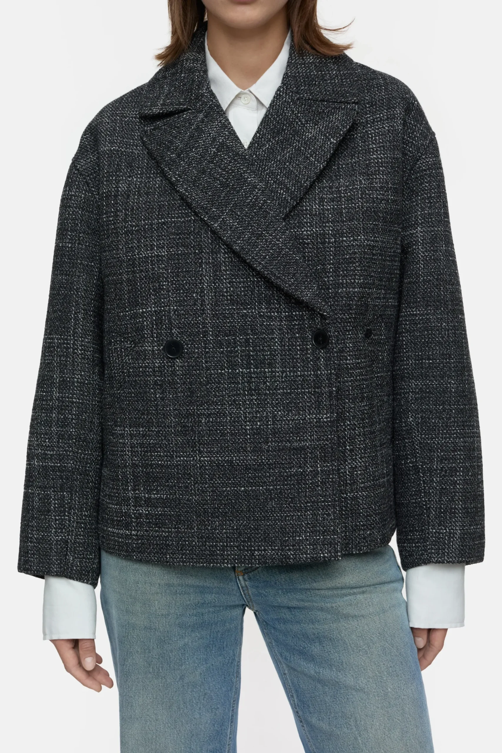 Closed Jacken & Mäntel*Jacke aus Heringbone-Tweed Black