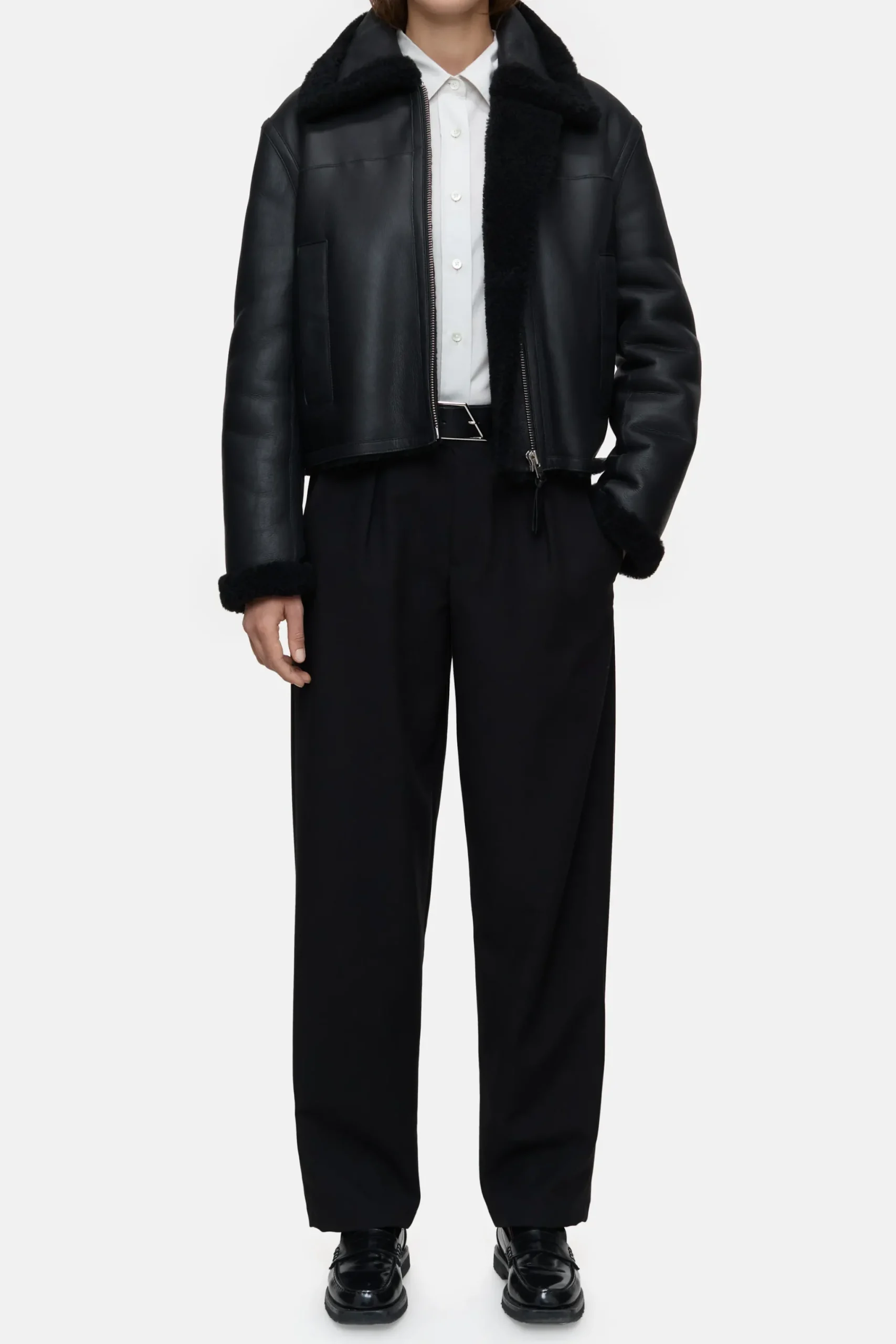 Closed Jacken & Mäntel*Jacke aus Lammfell Black