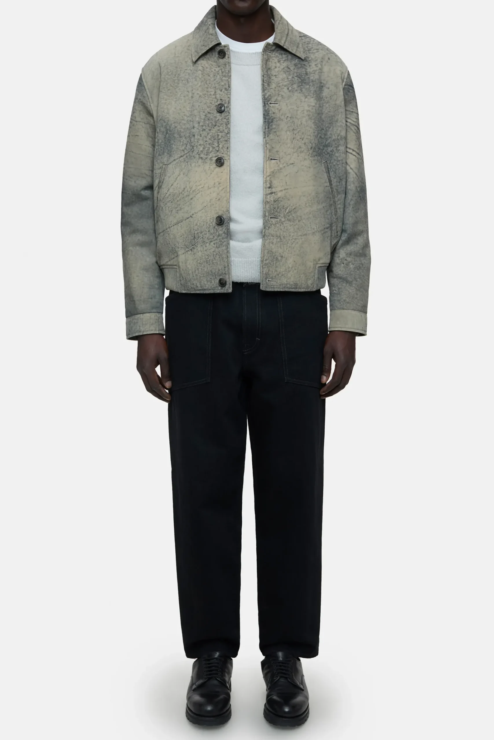 Closed Jacken & Mäntel*Jacke aus Leder Smokeyblue