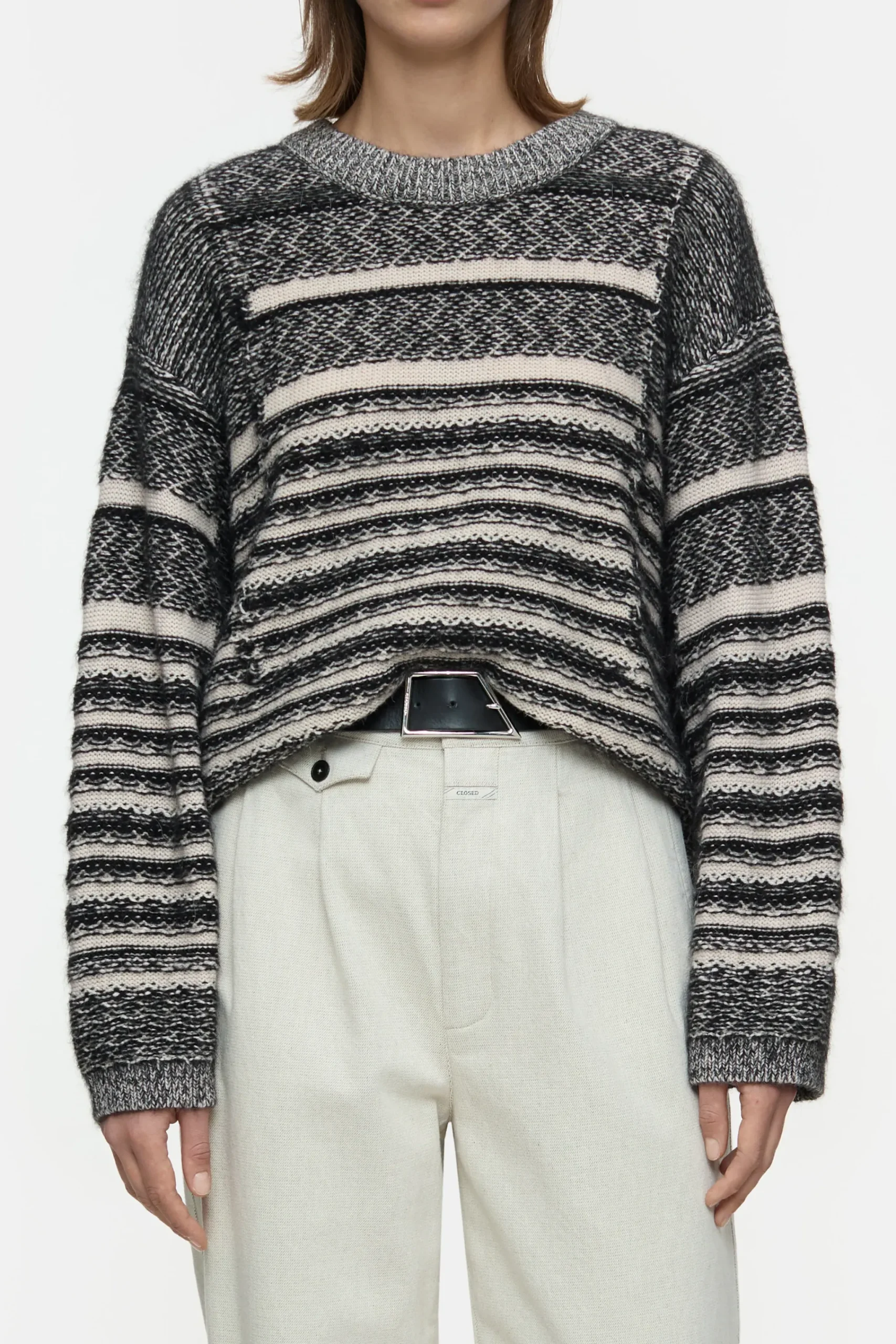 Closed Strick*Jacquard-Pullover aus Alpaka-Mix Multicolour