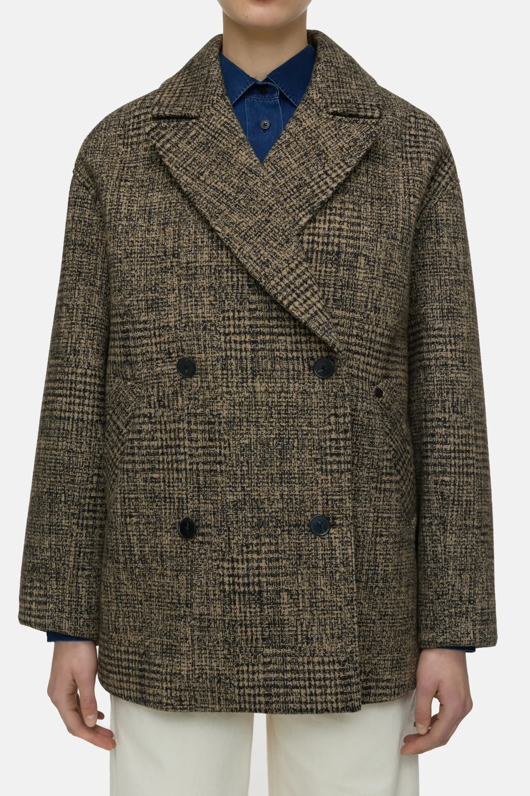 Closed Jacken & Mäntel*Karierter Kurzmantel Biscottibrown