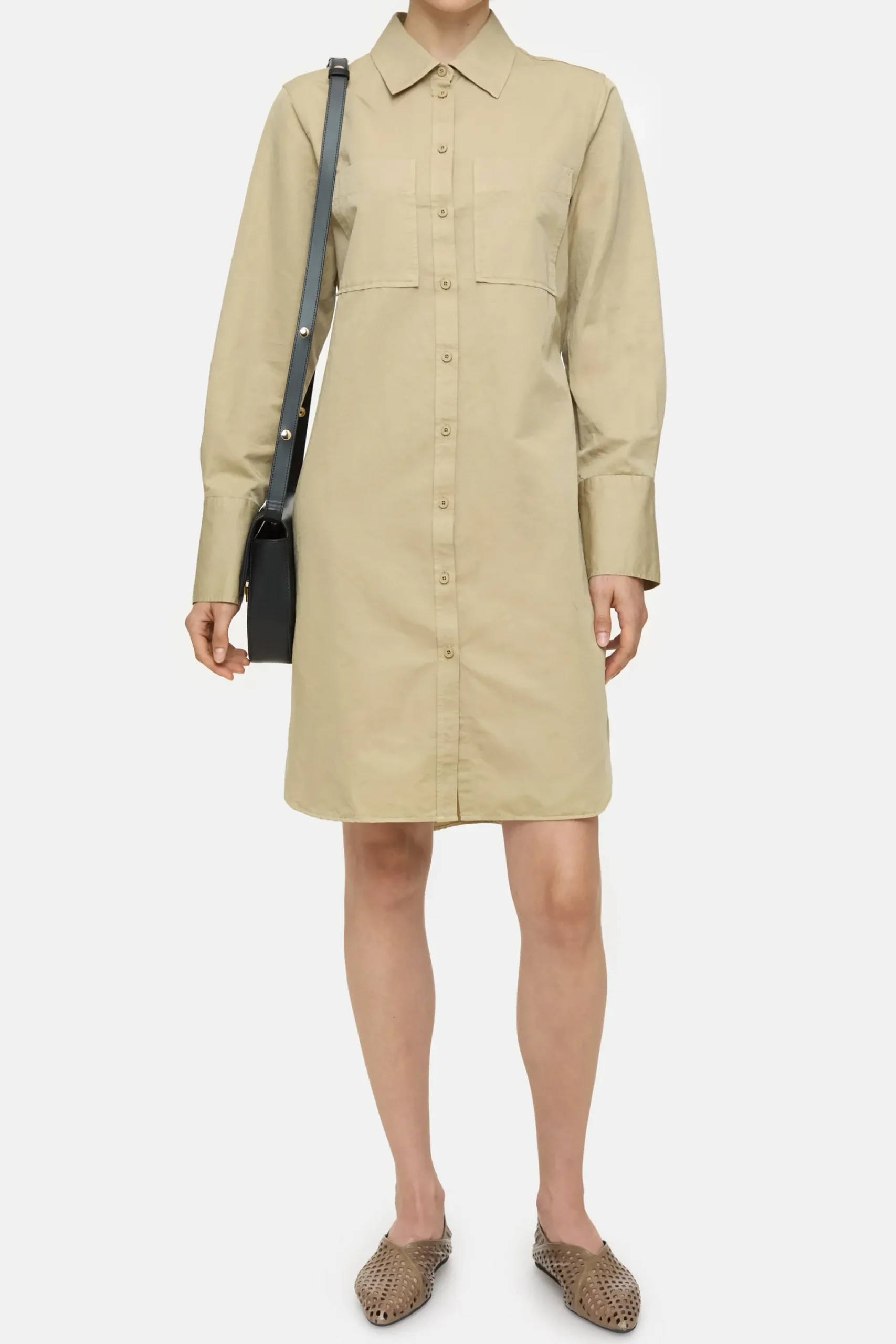 Closed Kleider*Kleid aus Baumwoll-Leinen-Mix Warmsand