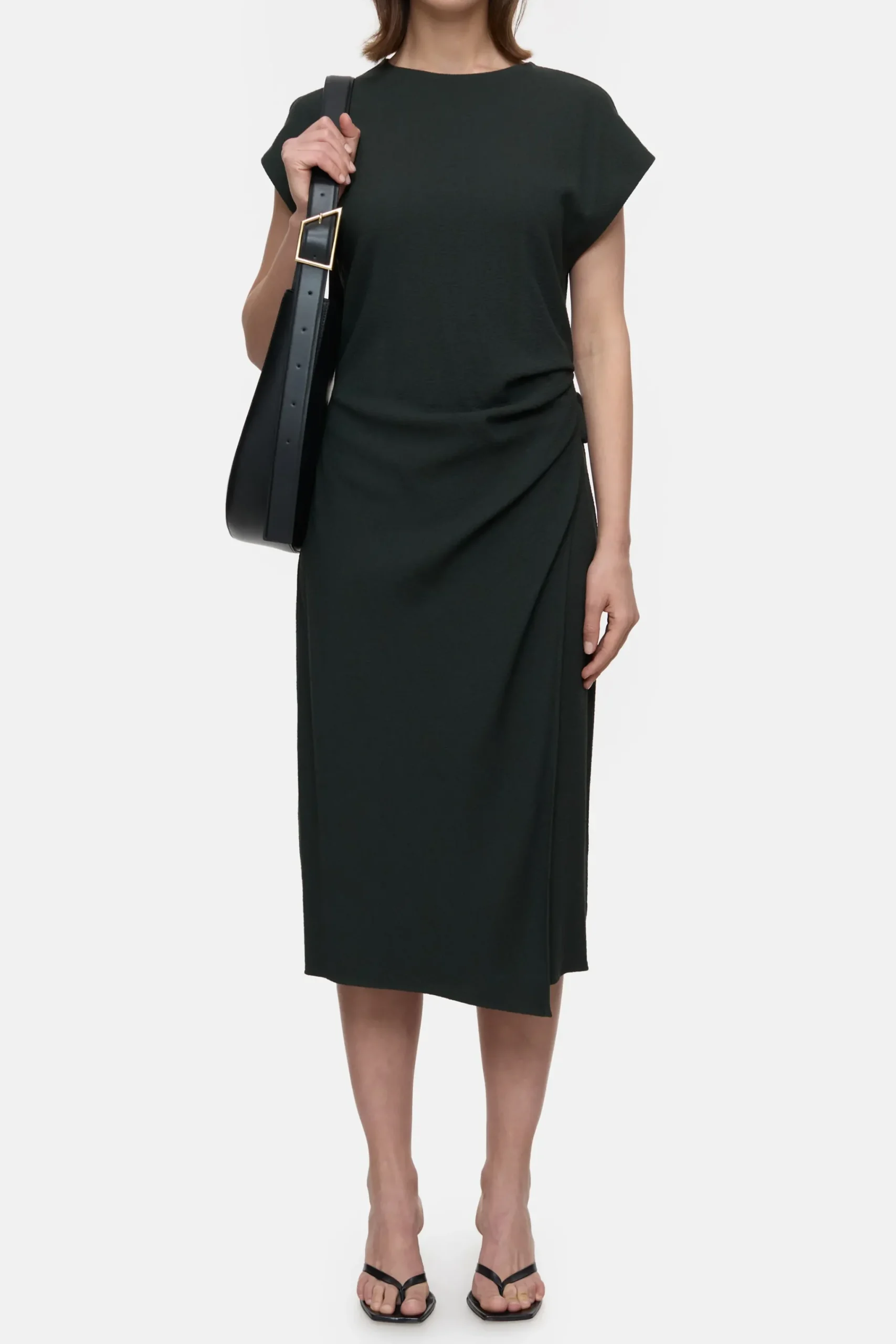 Closed Kleider*Kleid aus strukturiertem Viskose-Mix Irishcoffee