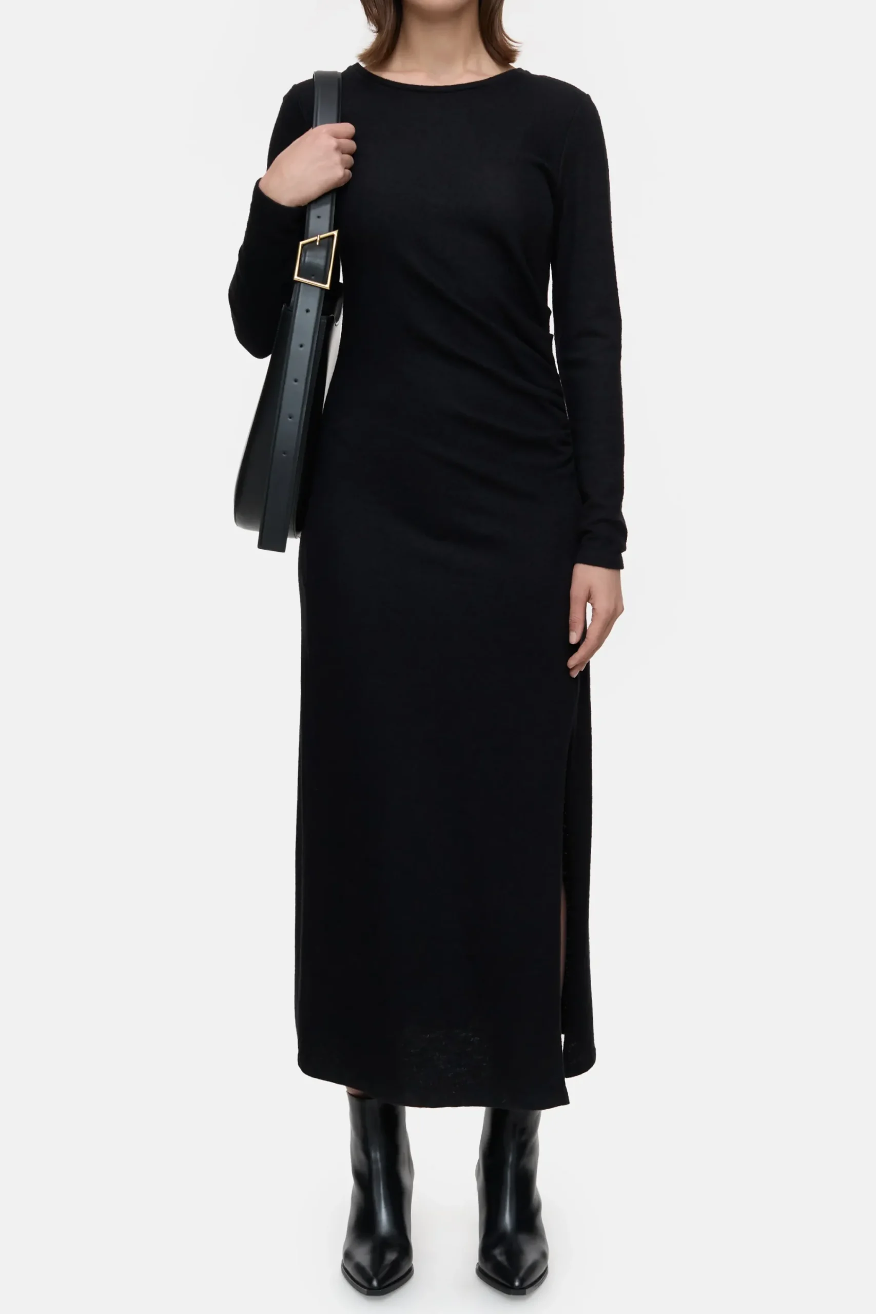 Closed Kleider*Kleid aus Woll-Jersey Black