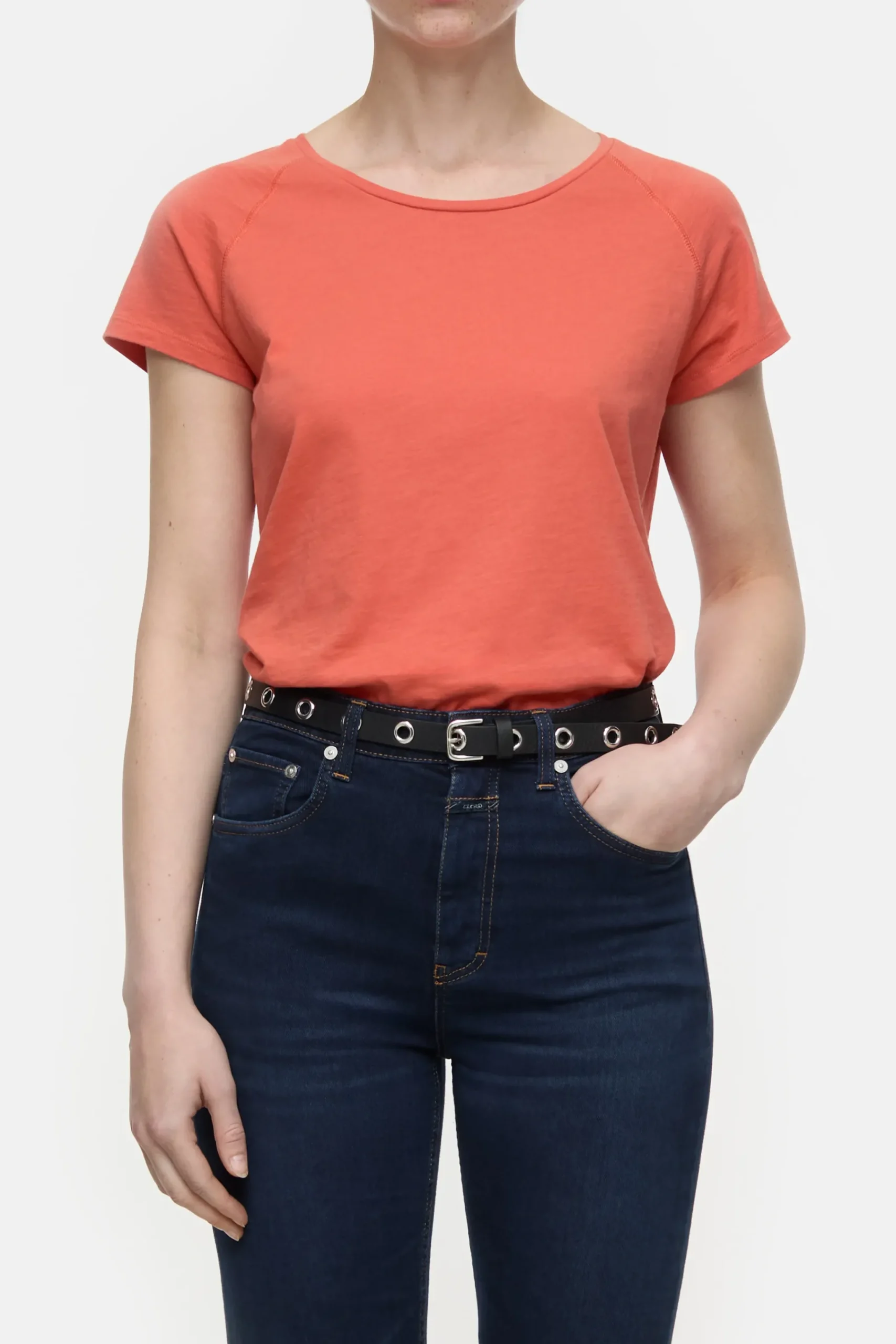 Closed T-shirts*Kurzarmshirt aus Baumwolle Aperolred