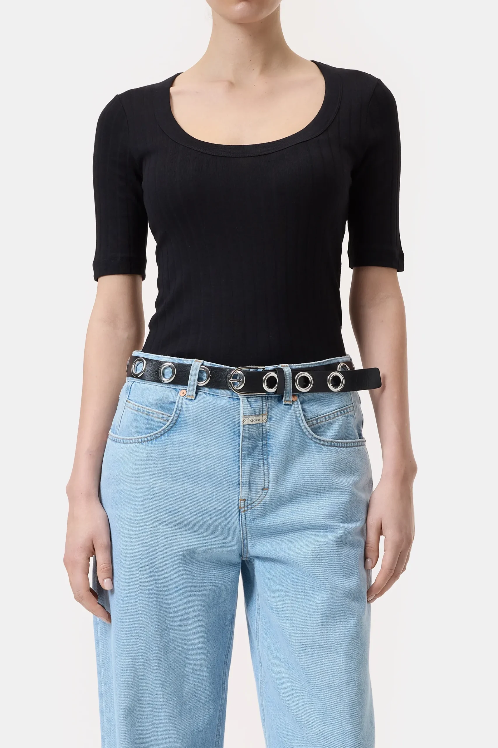 Closed T-shirts*Kurzarmshirt aus Baumwoll-Mix Black