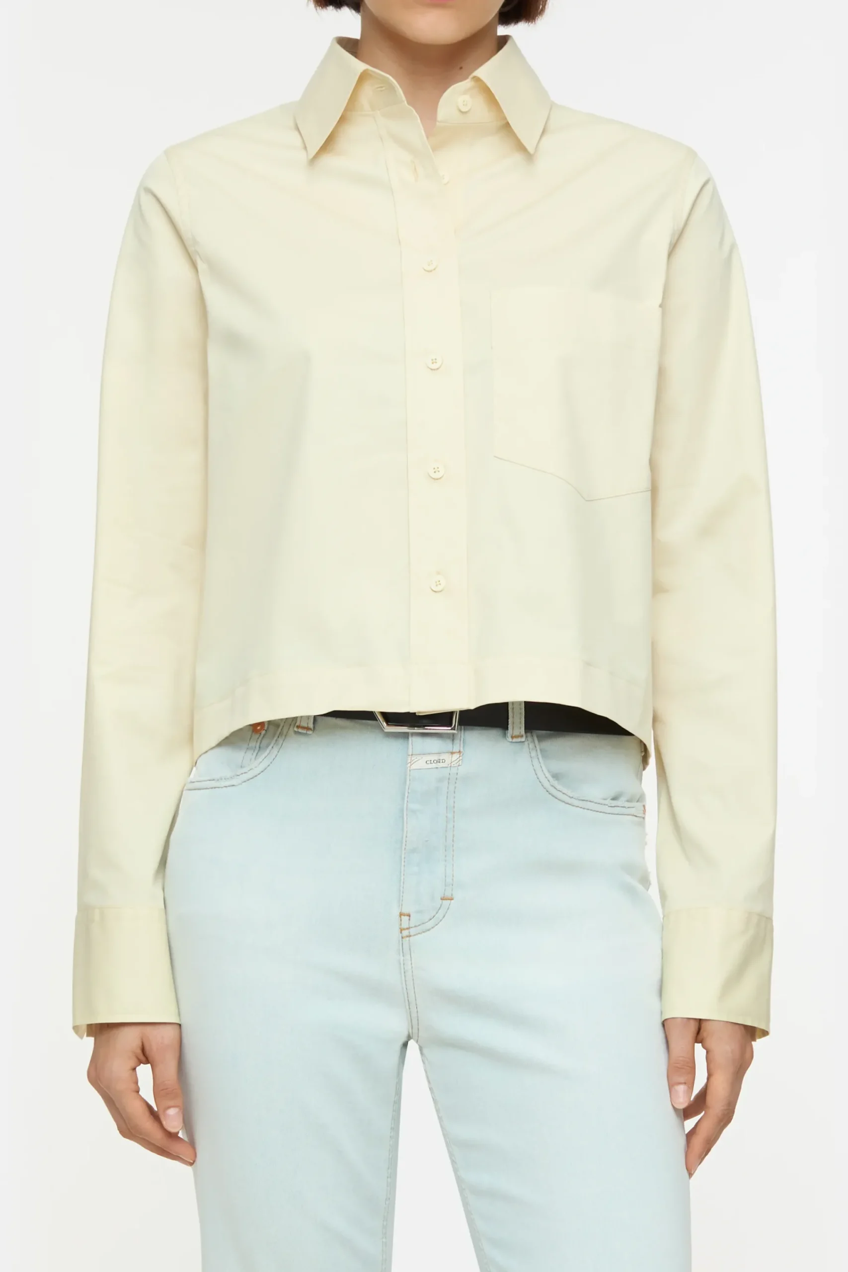 Closed Shirts & Blusen*Kurze Bluse aus Baumwoll-Popeline Vanillabeige