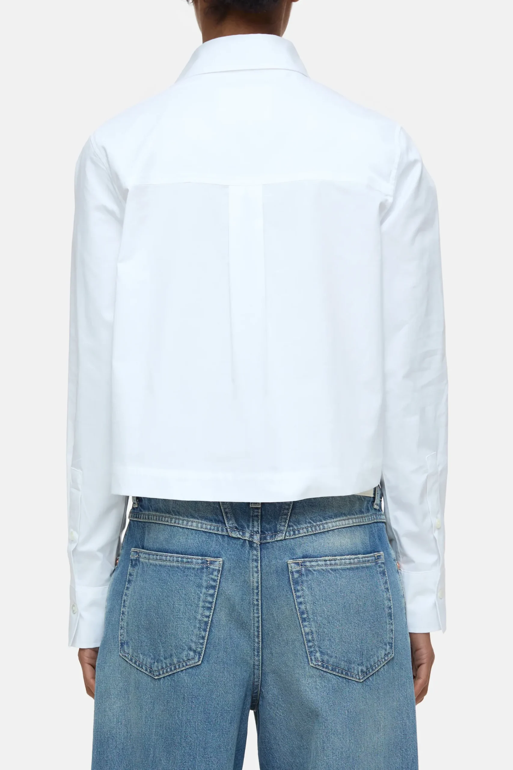 Closed Shirts & Blusen*Kurze Bluse aus Baumwoll-Popeline White