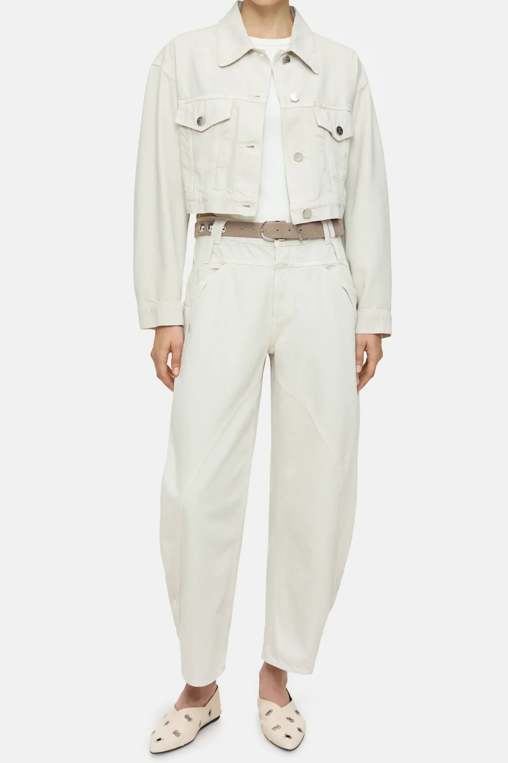 Closed Jacken & Mäntel*Kurze Jacke aus Denim Stonebeige