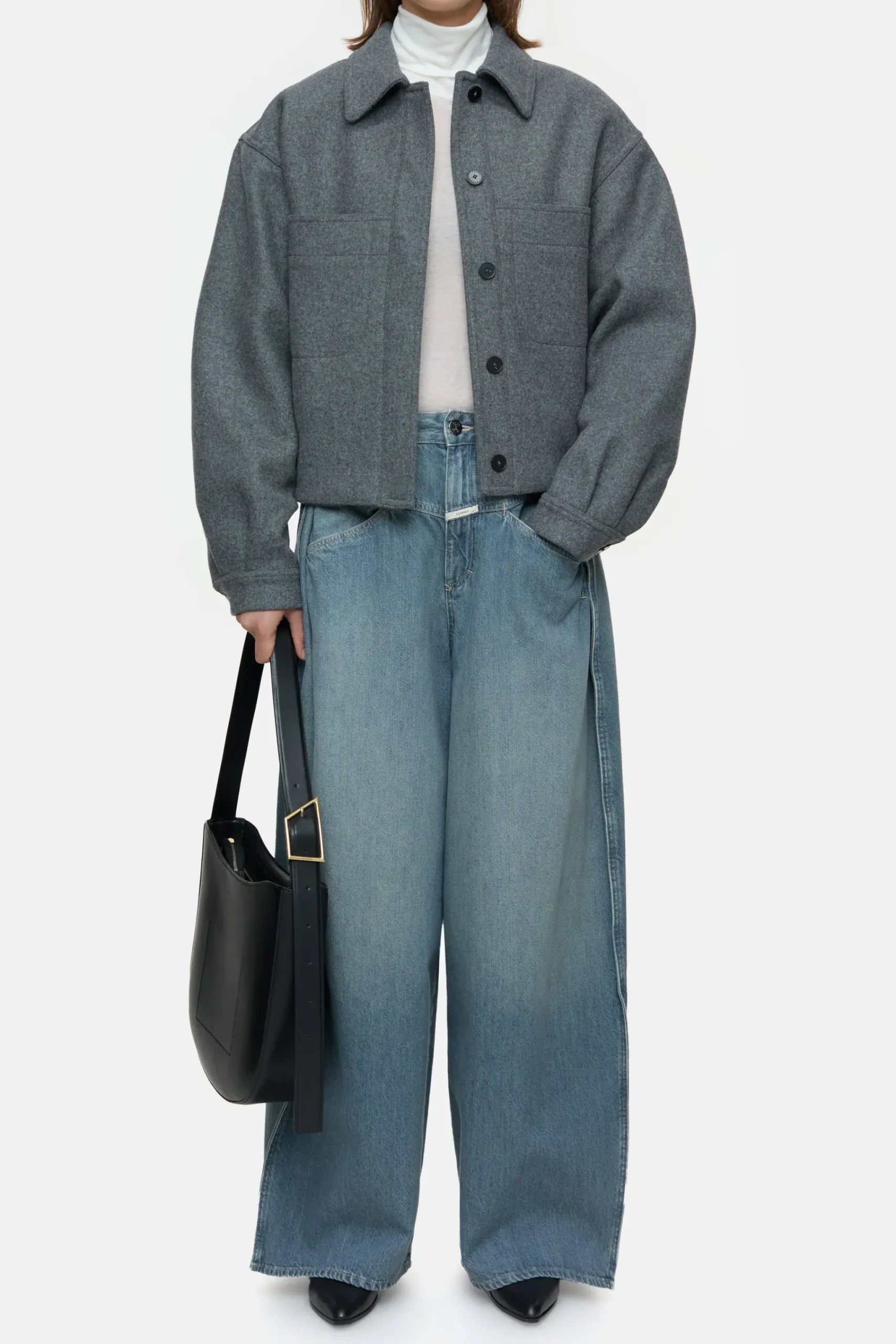 Closed Jacken & Mäntel*Kurze Jacke aus Woll-Mix Darkgreymelange