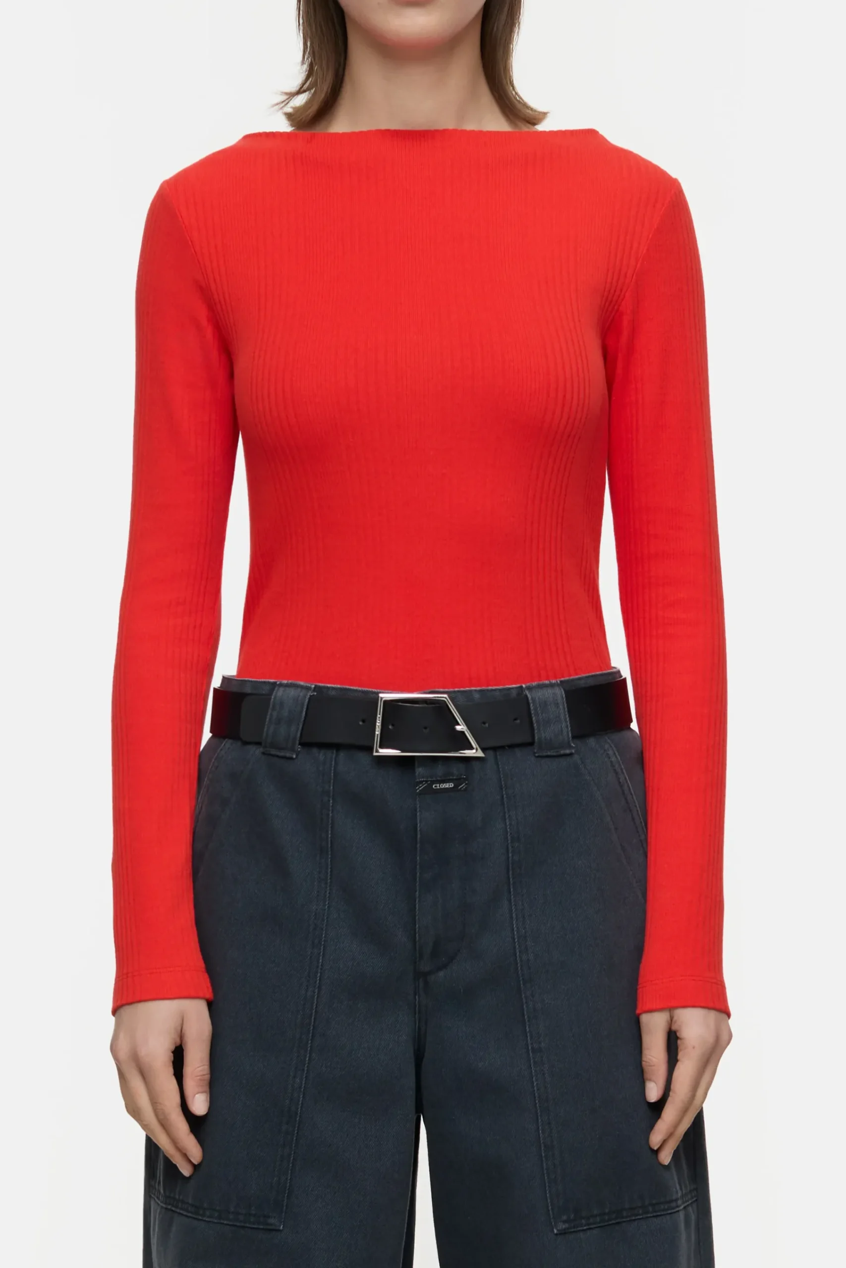 Closed T-shirts*Langarmshirt aus Baumwoll-Mix Chilipepperred