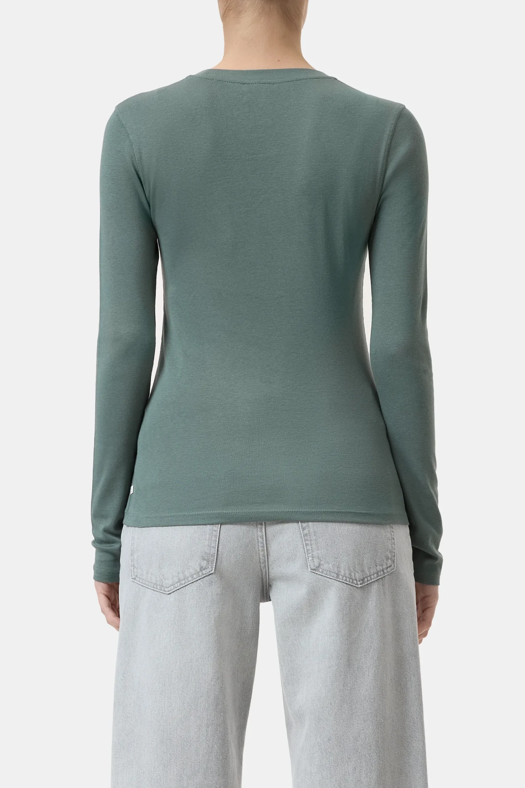 Closed T-shirts*Langarmshirt aus Baumwoll-Mix Fadedgreen