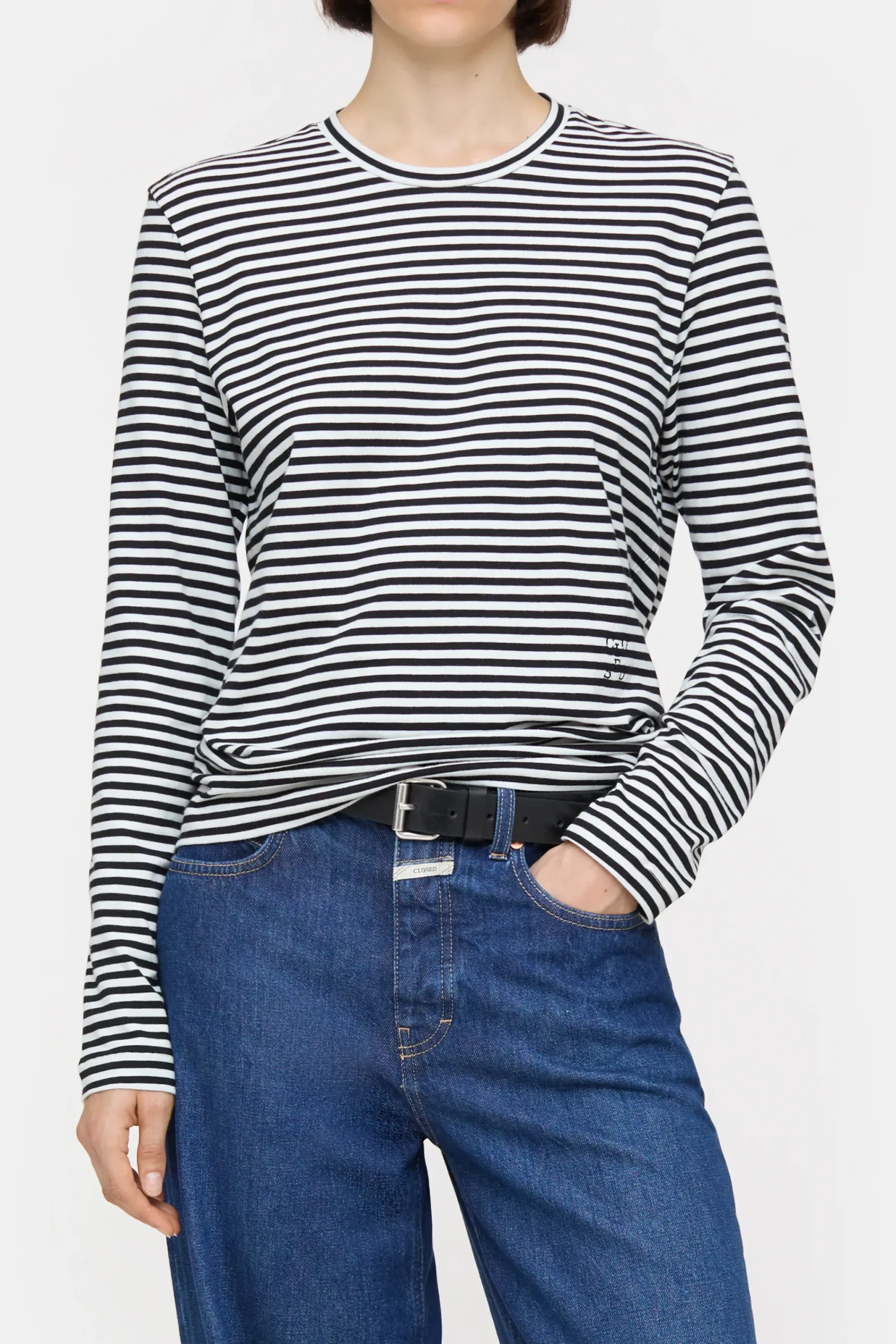 Closed T-shirts*Langarmshirt aus Bio-Baumwolle Black