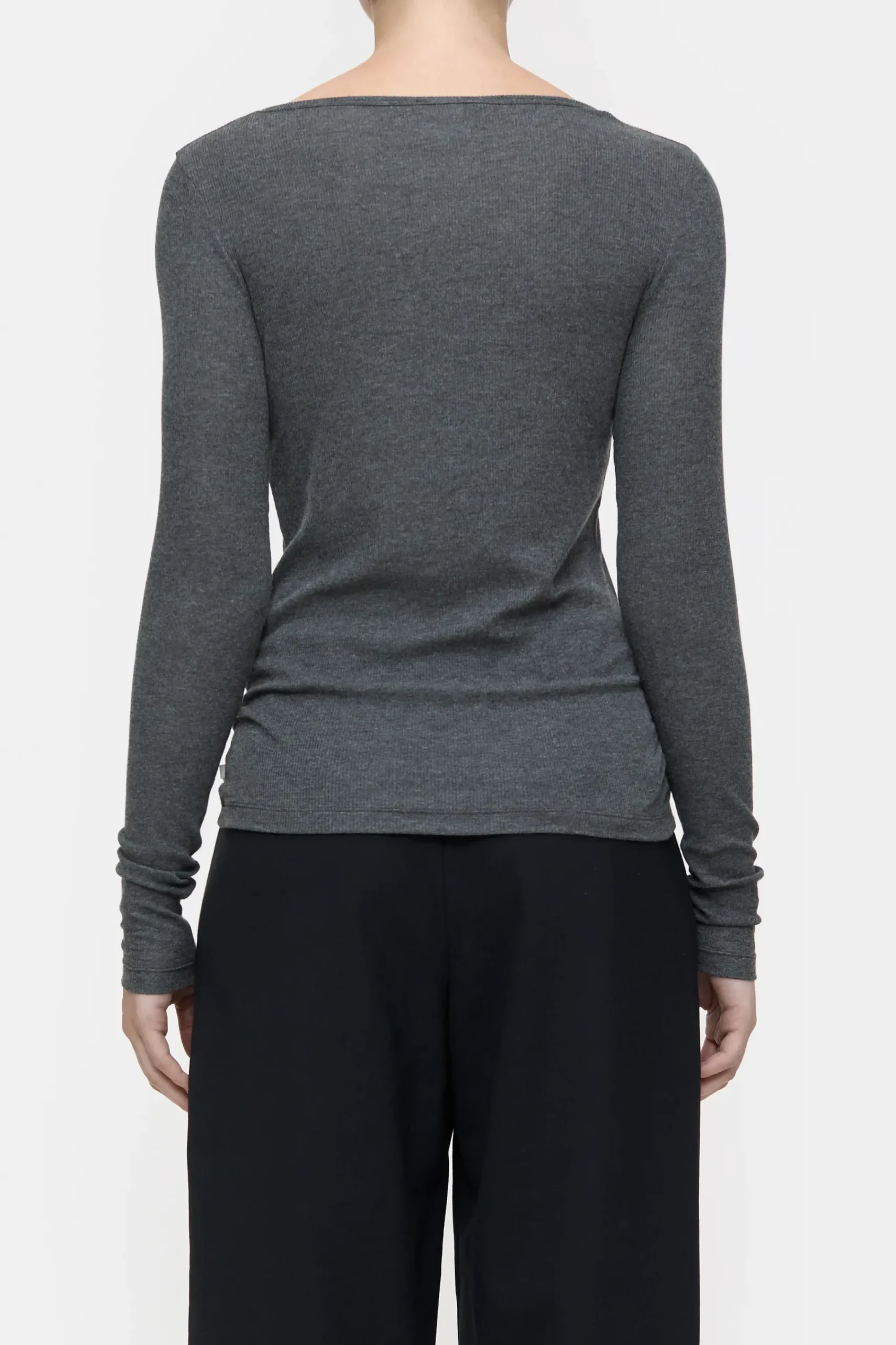 Closed T-shirts*Langarmshirt aus Kaschmir-Mix Darkgreymelange