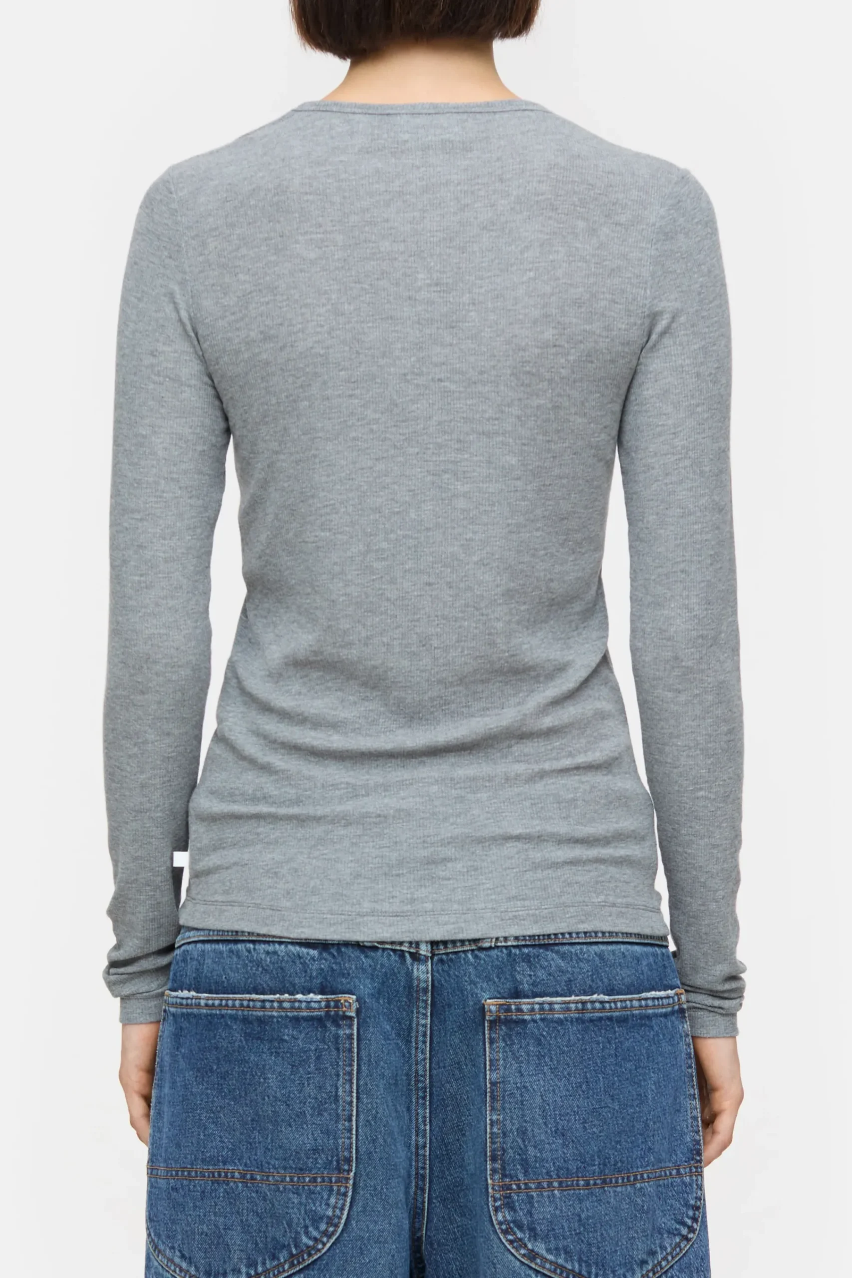 Closed T-shirts*Langarmshirt aus Kaschmir-Mix Lightgreymelange