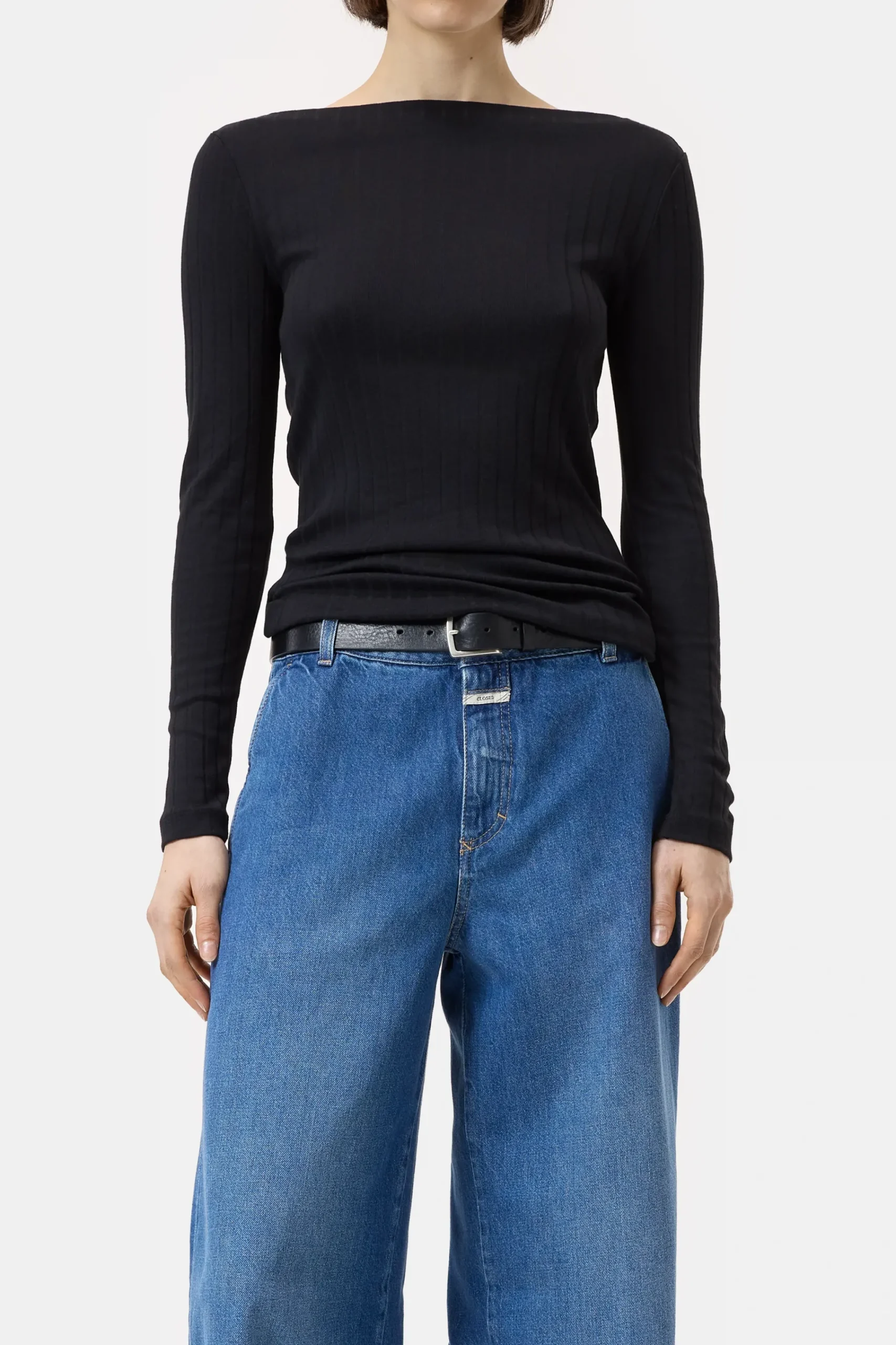 Closed T-shirts*Langarmshirt aus Modal-Mix Black