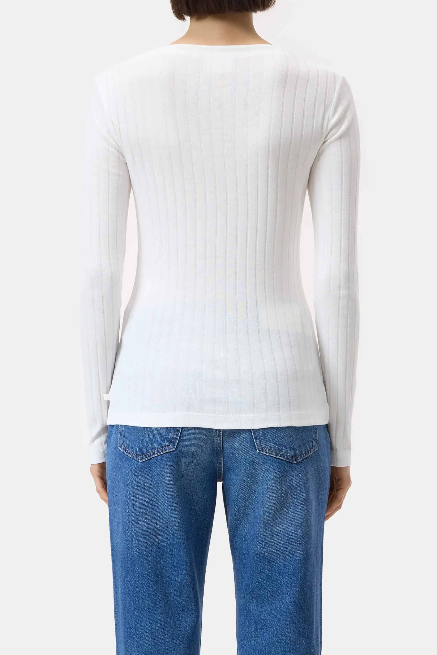 Closed T-shirts*Langarmshirt aus Modal-Mix Ivory