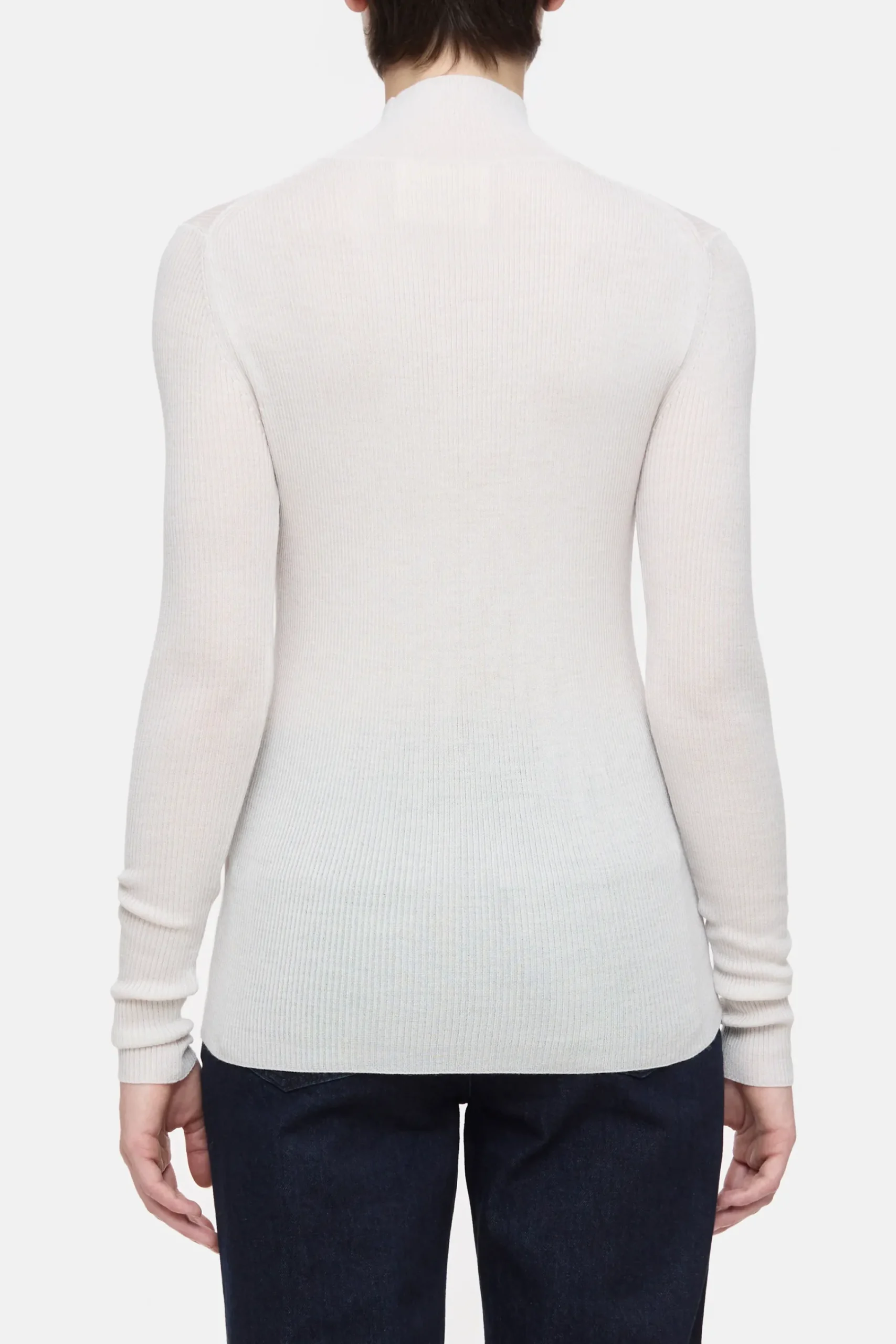 Closed Strick*Langarmshirt aus Woll-Mix Pearlbeige