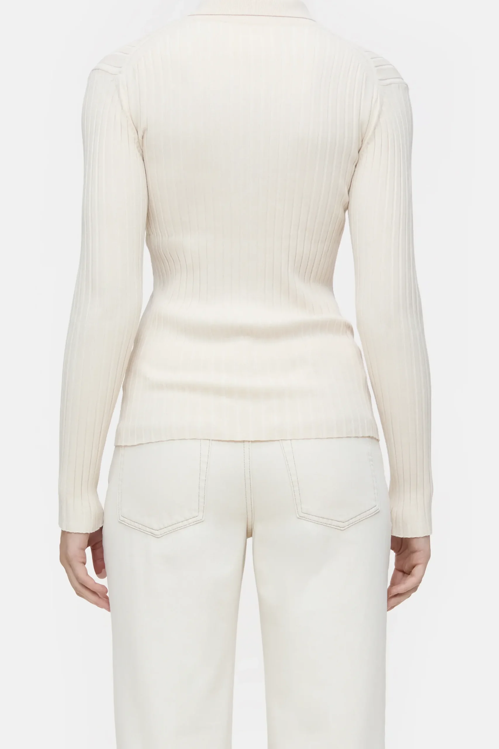 Closed Strick*Langarmshirt mit Polokragen Rawsilk