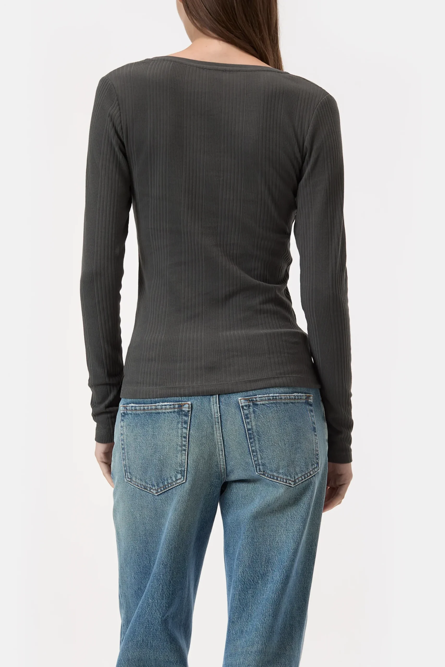 Closed T-shirts*Langarmshirt mit V-Ausschnitt Irishcoffee