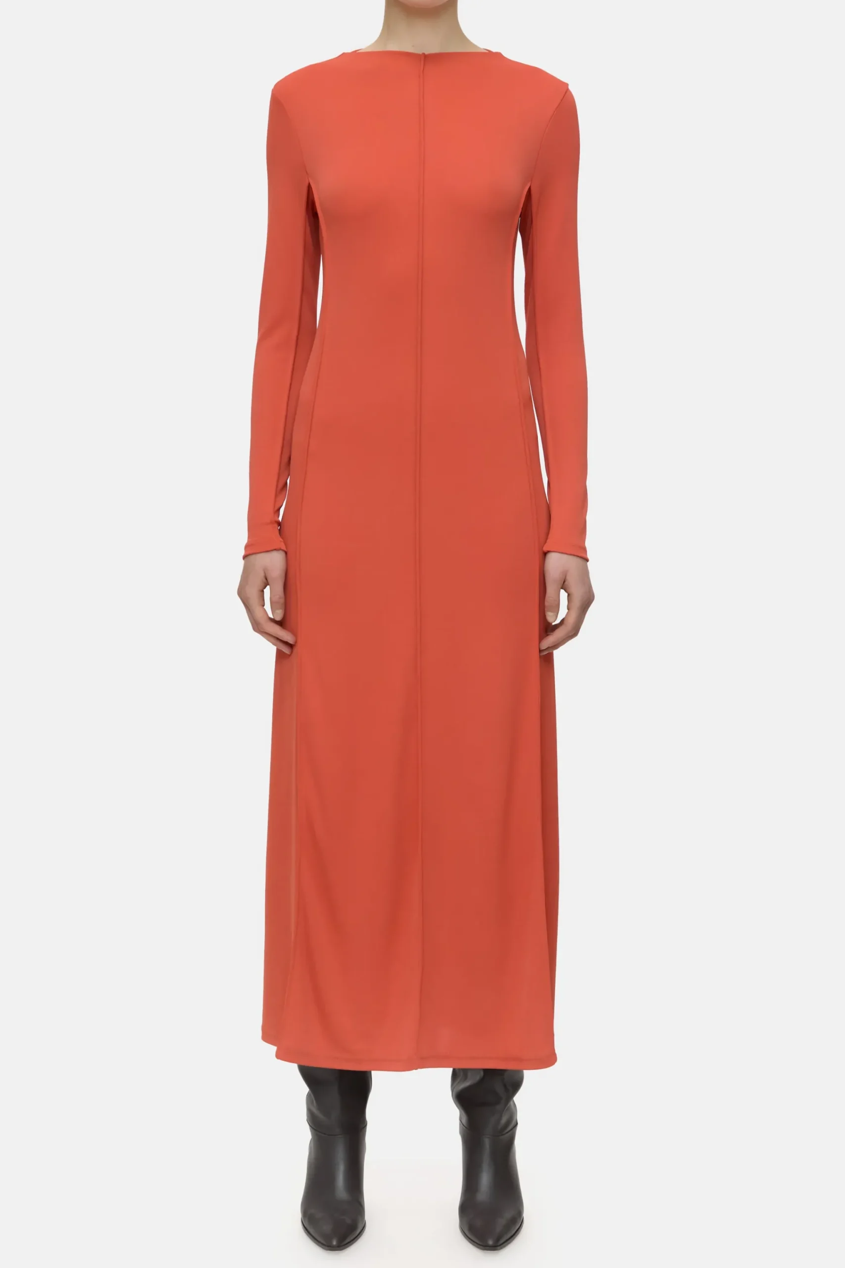 Closed Kleider*Langes Jerseykleid Aperolred