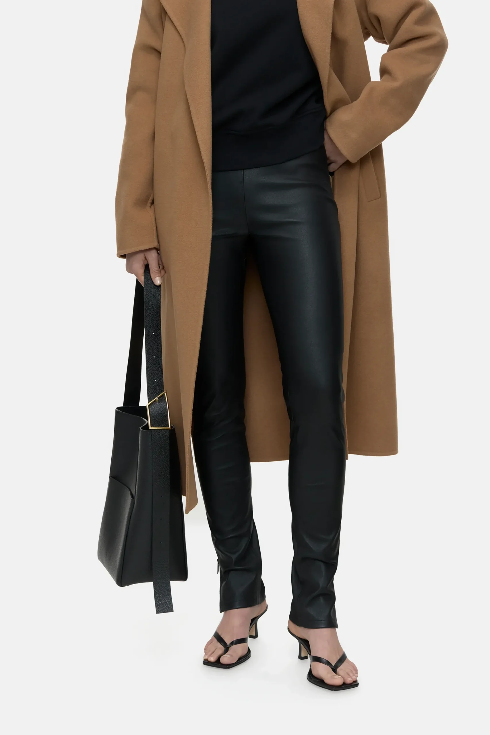 Closed Hosen*Leggings aus Nappaleder Black